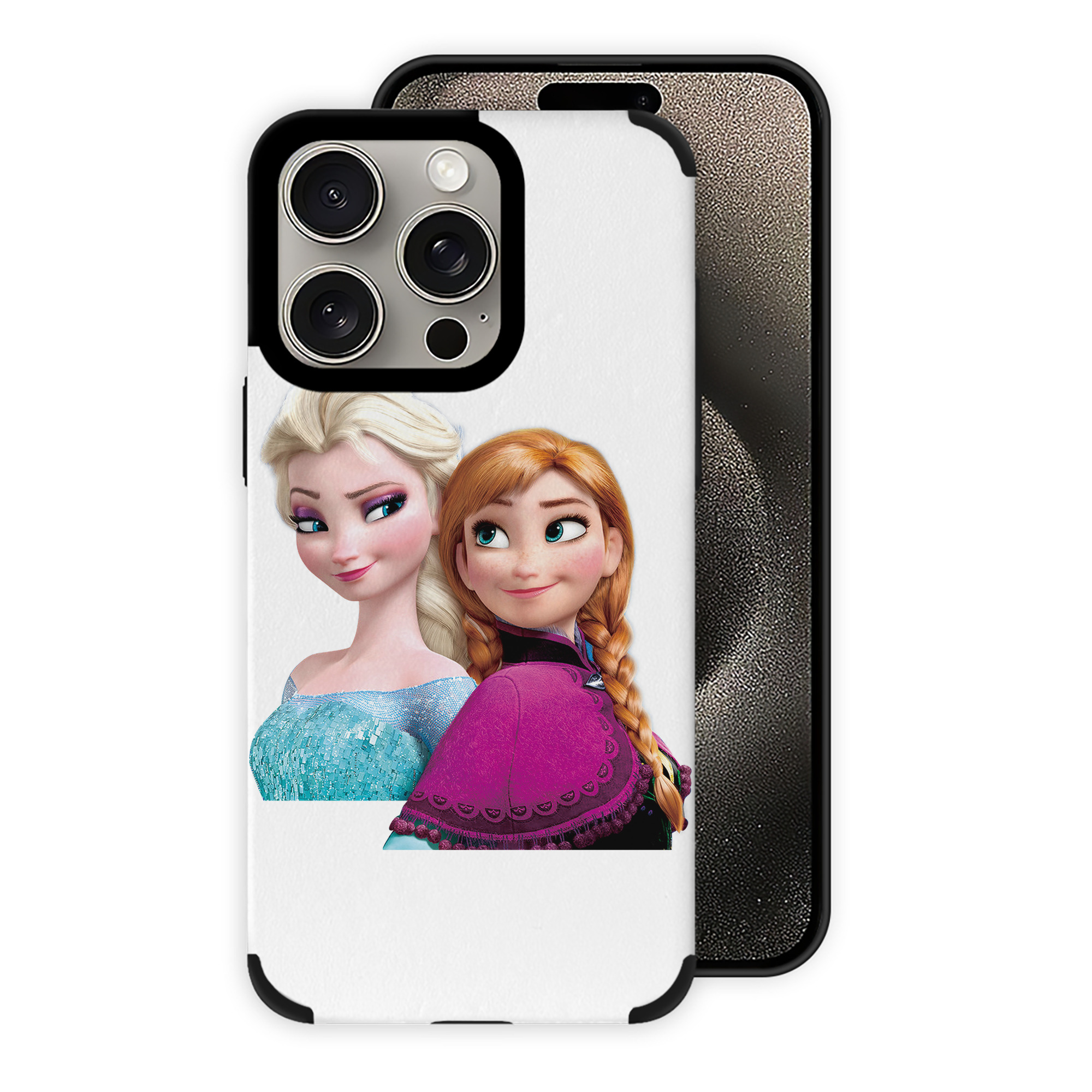 （画像用） アナと雪の女王 アンナ エルサ Frozen Anna Elsa 【iPhone15ProMax対応】 PUレザー スマホケース 耐衝撃＆黄変防止