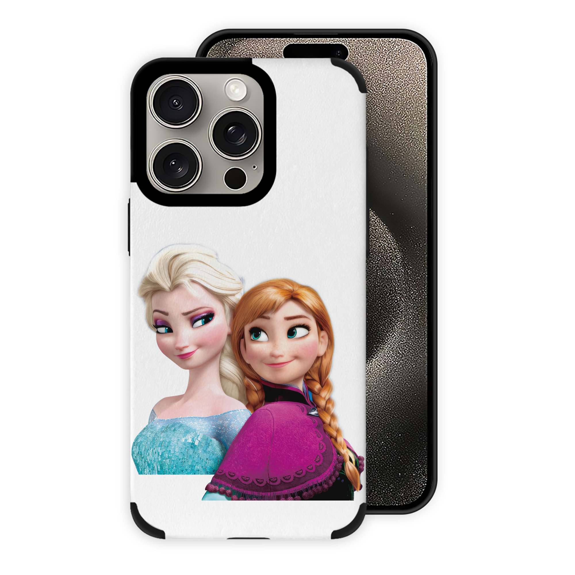 （画像用） アナと雪の女王 アンナ エルサ Frozen Anna Elsa 【iPhone15ProMax対応】 PUレザー スマホケース 耐衝撃＆黄変防止