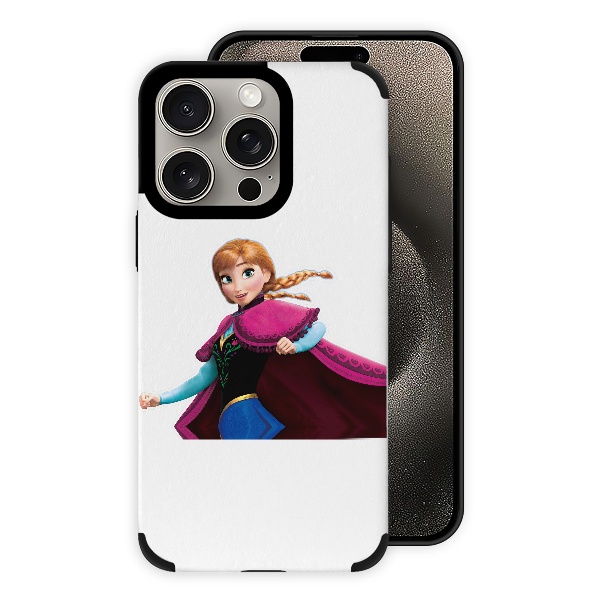 （画像用） アナと雪の女王 アンナ エルサ Frozen Anna Elsa 【iPhone15ProMax対応】 PUレザー スマホケース 耐衝撃＆黄変防止