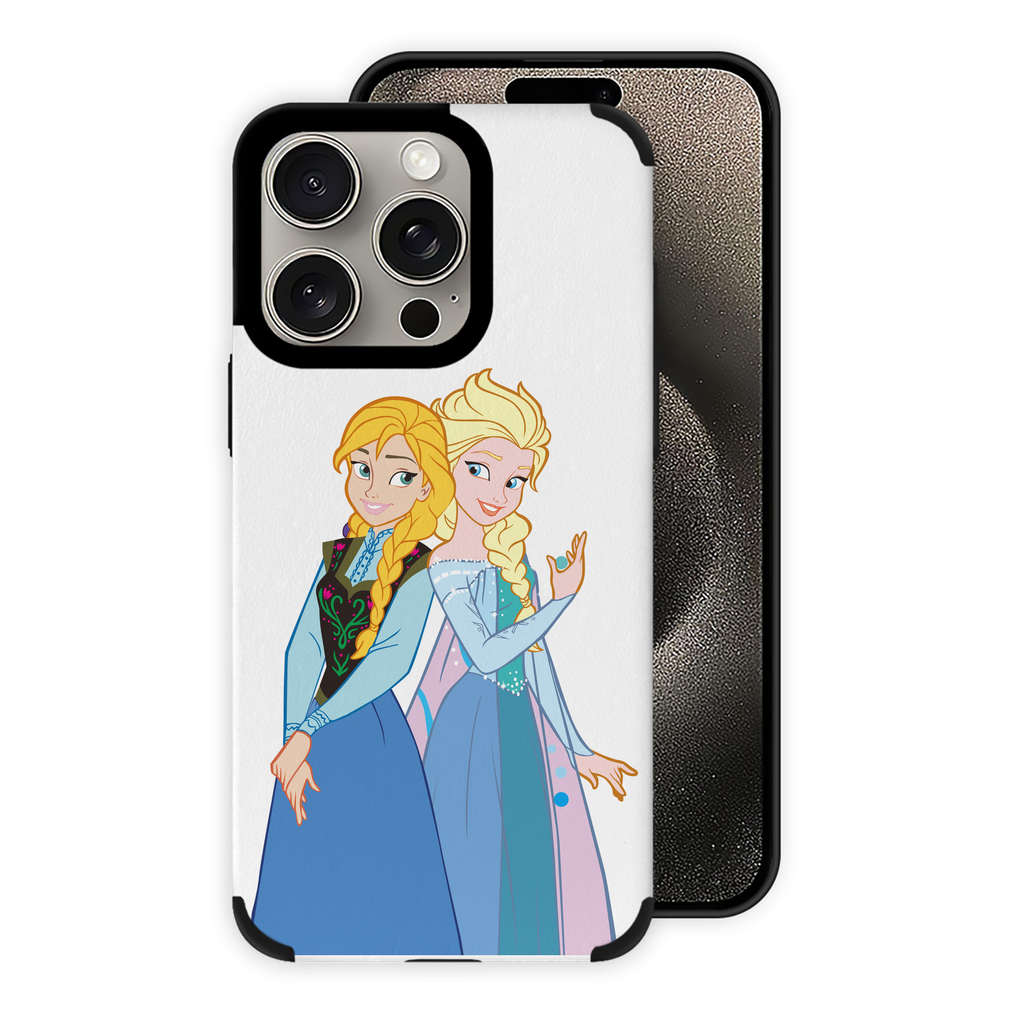 （画像用） アナと雪の女王 アンナ エルサ Frozen Anna Elsa 【iPhone15ProMax対応】 PUレザー スマホケース 耐衝撃＆黄変防止