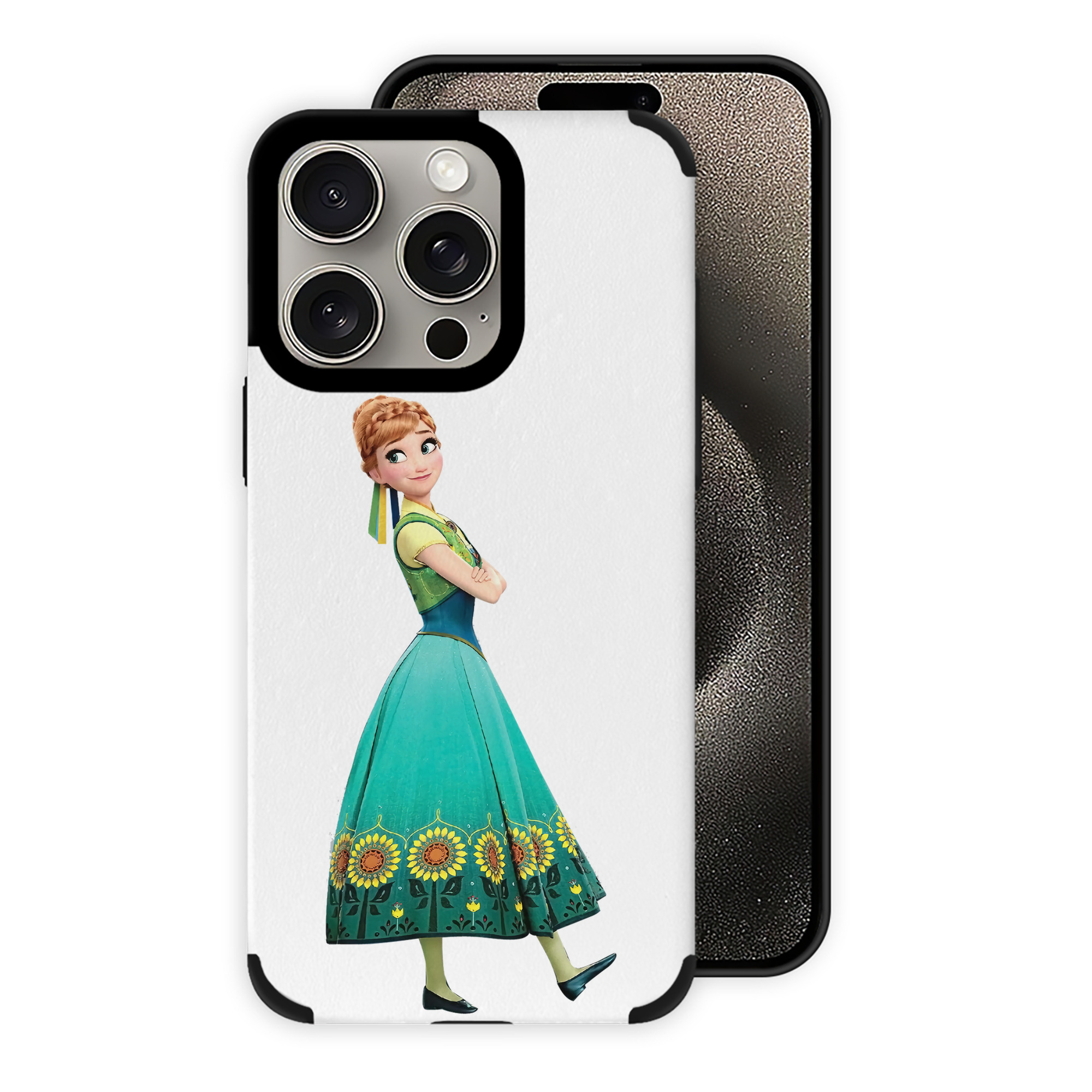 （画像用） アナと雪の女王 アンナ エルサ Frozen Anna Elsa 【iPhone15ProMax対応】 PUレザー スマホケース 耐衝撃＆黄変防止