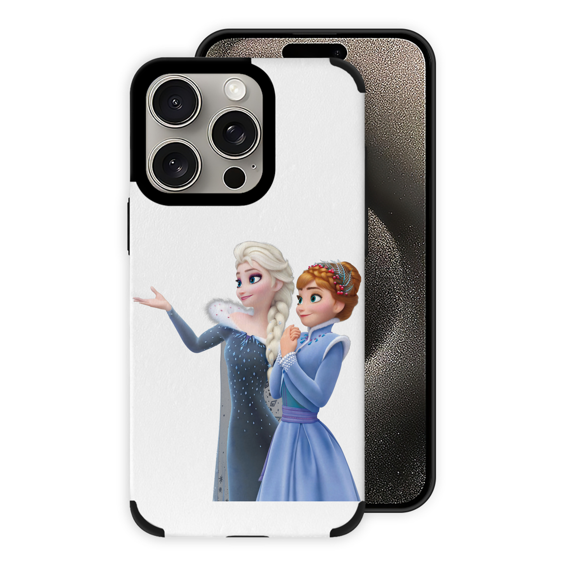 （画像用） アナと雪の女王 アンナ エルサ Frozen Anna Elsa 【iPhone15ProMax対応】 PUレザー スマホケース 耐衝撃＆黄変防止