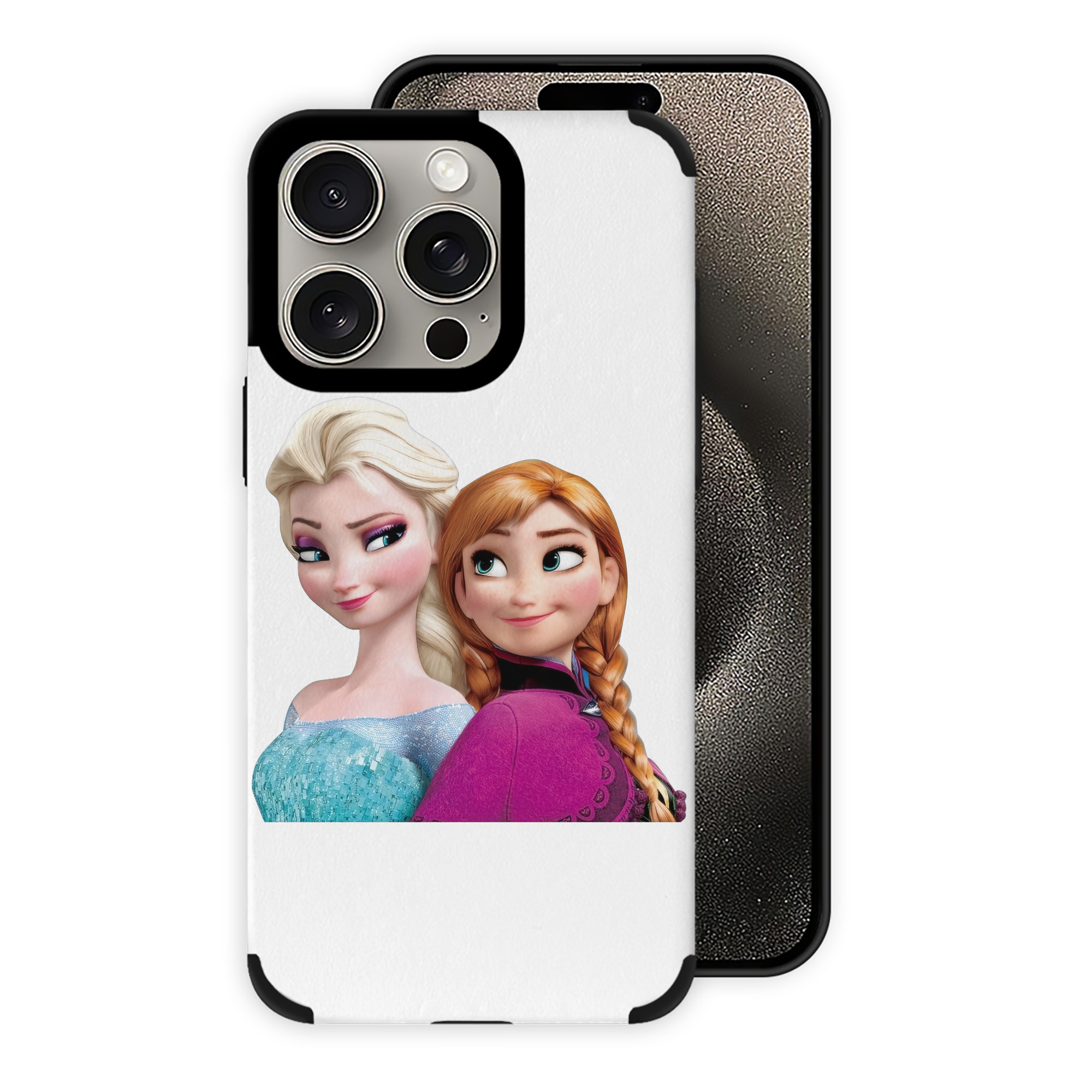 （画像用） アナと雪の女王 アンナ エルサ Frozen Anna Elsa 【iPhone15ProMax対応】 PUレザー スマホケース 耐衝撃＆黄変防止
