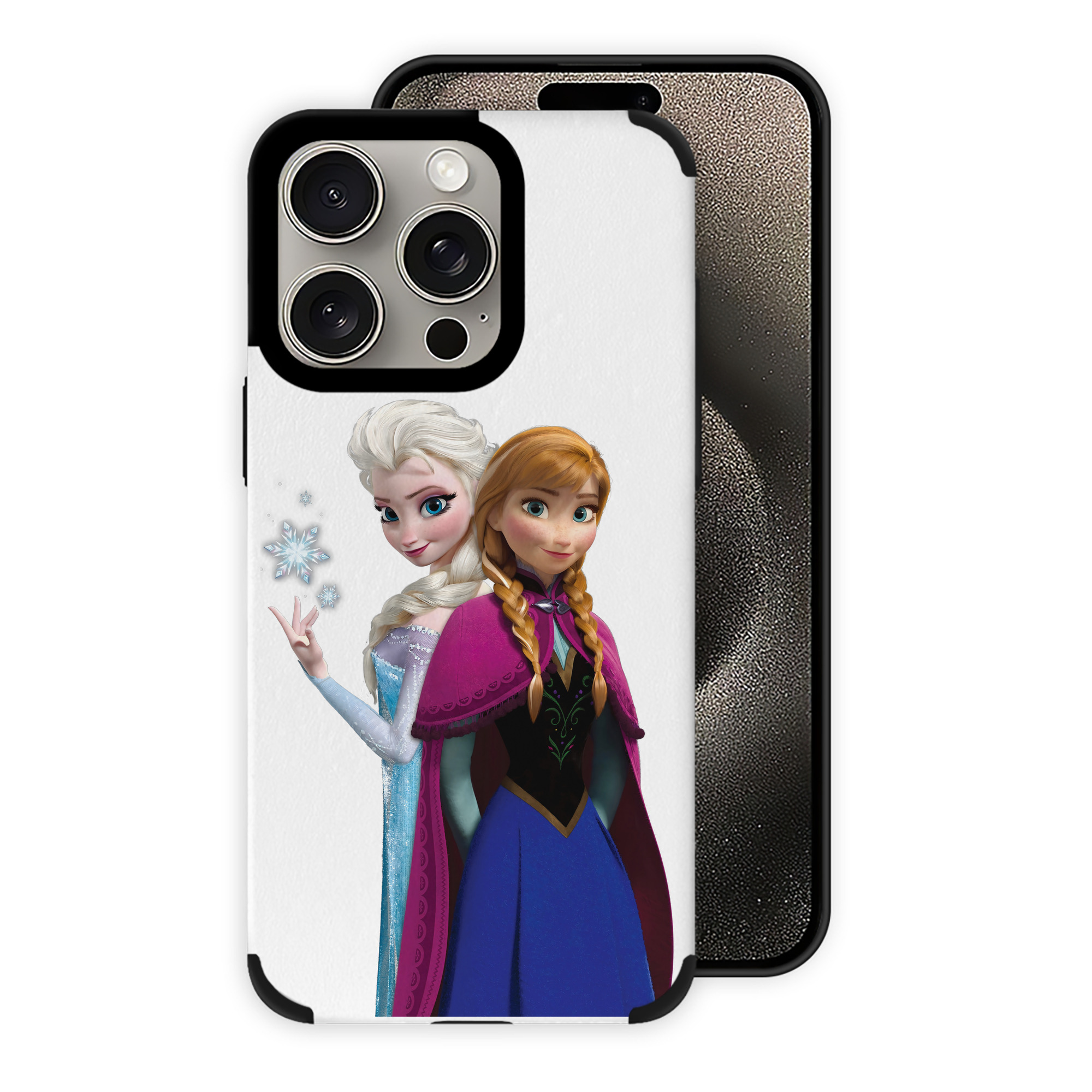 （画像用） アナと雪の女王 アンナ エルサ Frozen Anna Elsa 【iPhone15ProMax対応】 PUレザー スマホケース 耐衝撃＆黄変防止