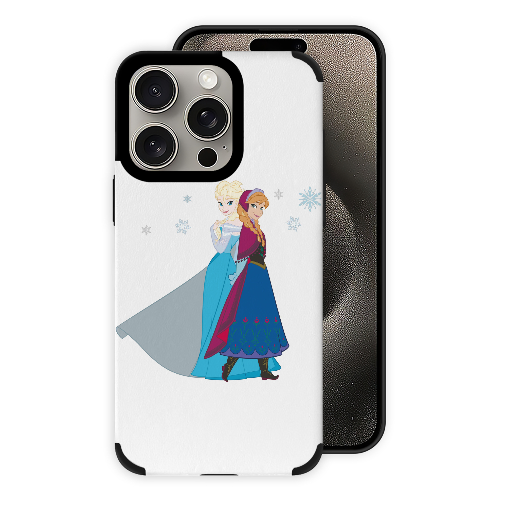 （画像用） アナと雪の女王 アンナ エルサ Frozen Anna Elsa 【iPhone15ProMax対応】 PUレザー スマホケース 耐衝撃＆黄変防止