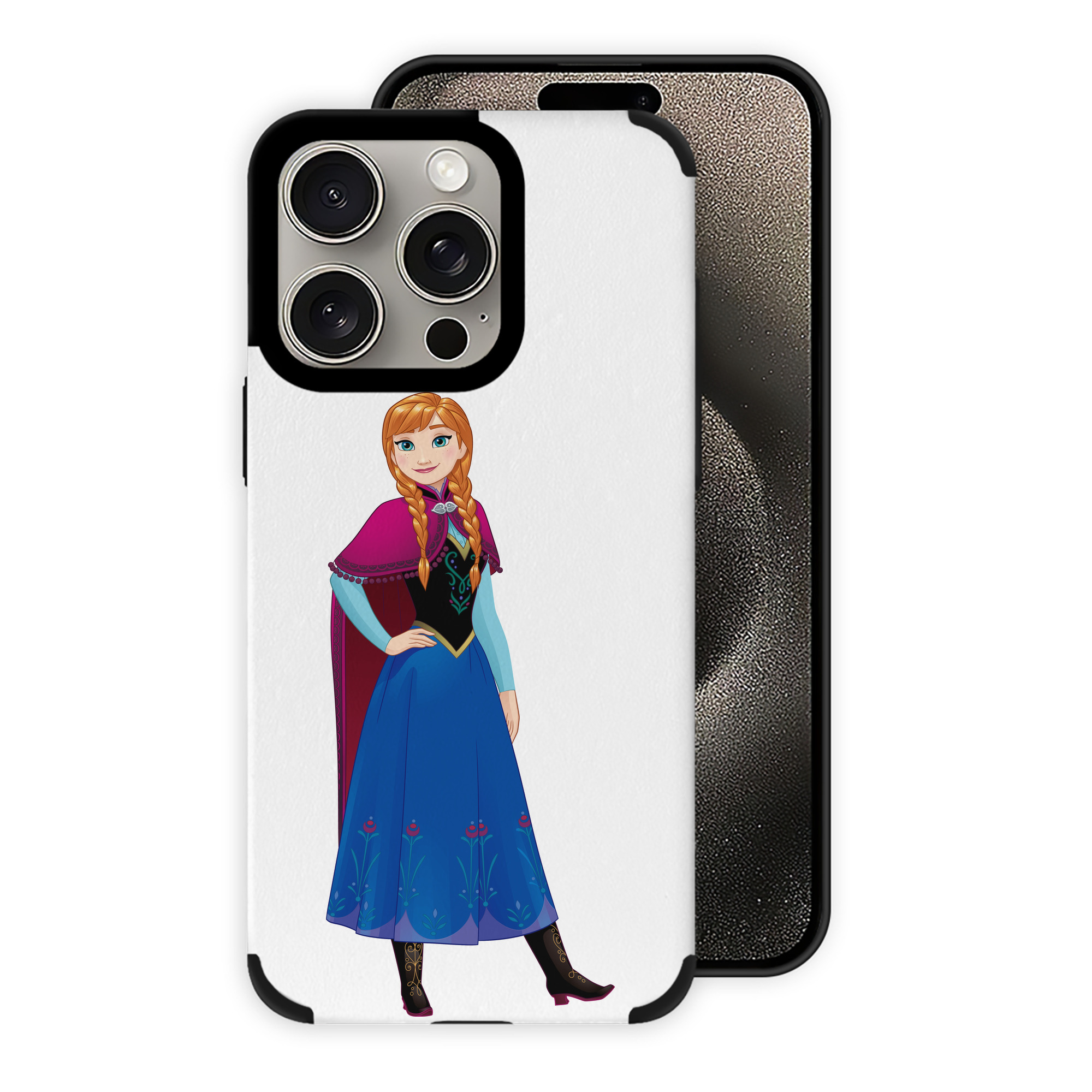 （画像用） アナと雪の女王 アンナ エルサ Frozen Anna Elsa 【iPhone15ProMax対応】 PUレザー スマホケース 耐衝撃＆黄変防止