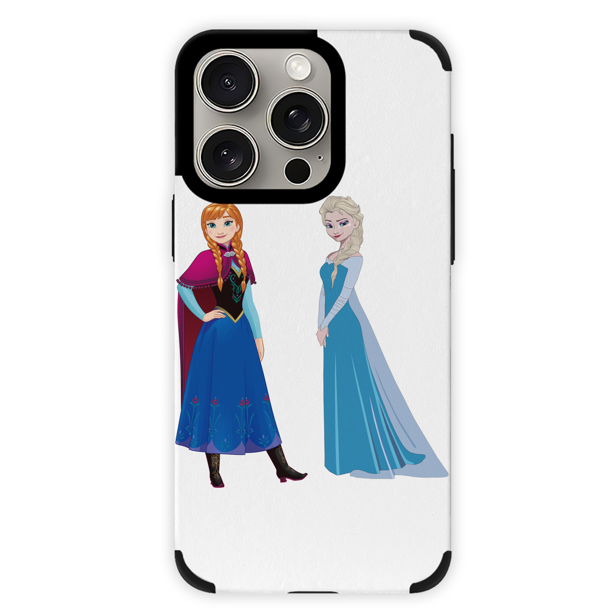 （画像用） アナと雪の女王 アンナ エルサ Frozen Anna Elsa 【iPhone15ProMax対応】 PUレザー スマホケース 耐衝撃＆黄変防止