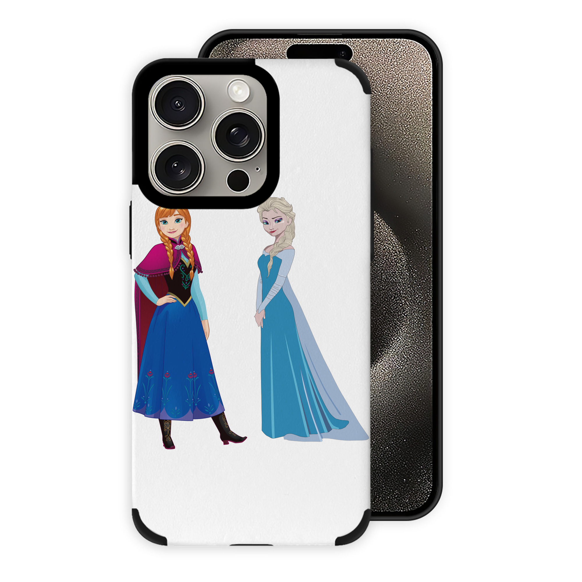 （画像用） アナと雪の女王 アンナ エルサ Frozen Anna Elsa 【iPhone15ProMax対応】 PUレザー スマホケース 耐衝撃＆黄変防止