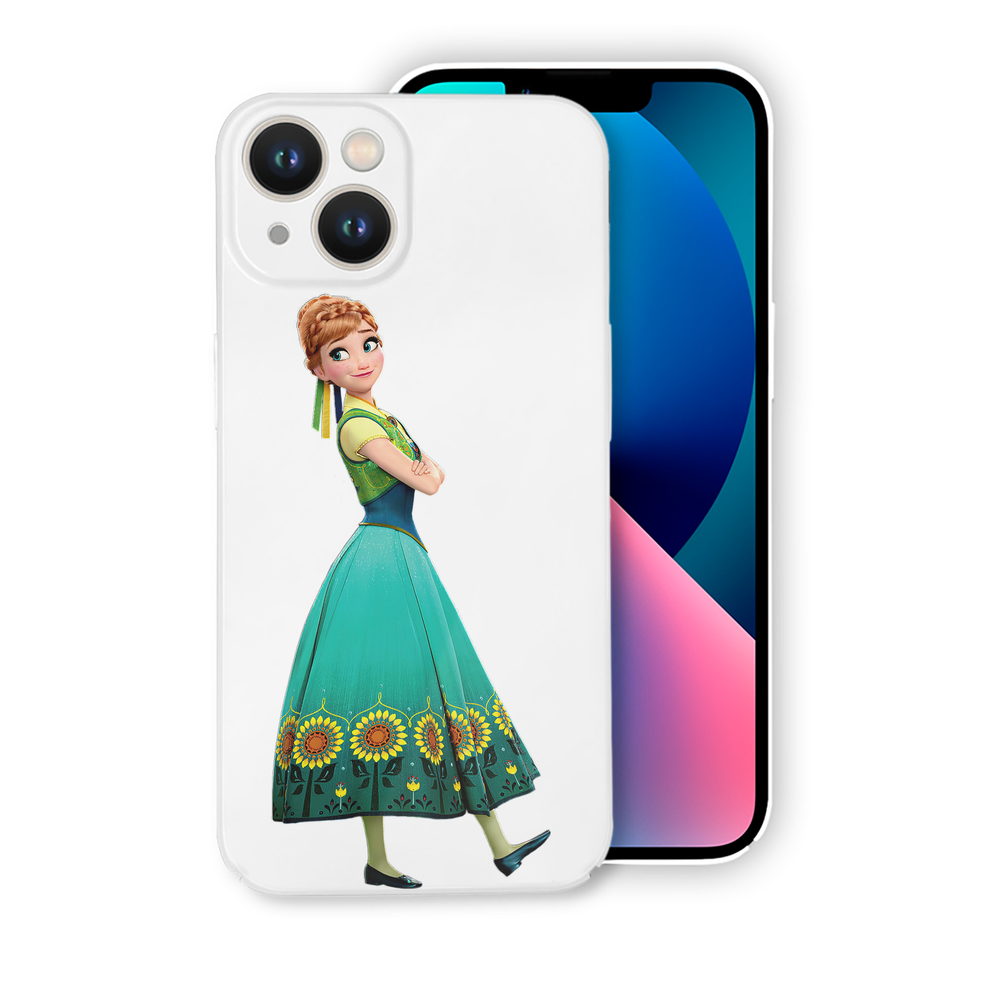 （画像用） アナと雪の女王 アンナ エルサ Frozen Anna Elsa 【iPhone 14シリーズ対応】ハードケース