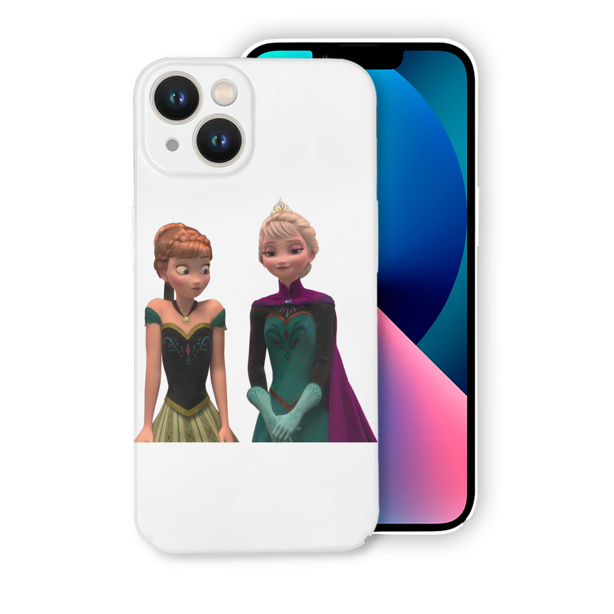 （画像用） アナと雪の女王 アンナ エルサ Frozen Anna Elsa 【iPhone 14シリーズ対応】ハードケース