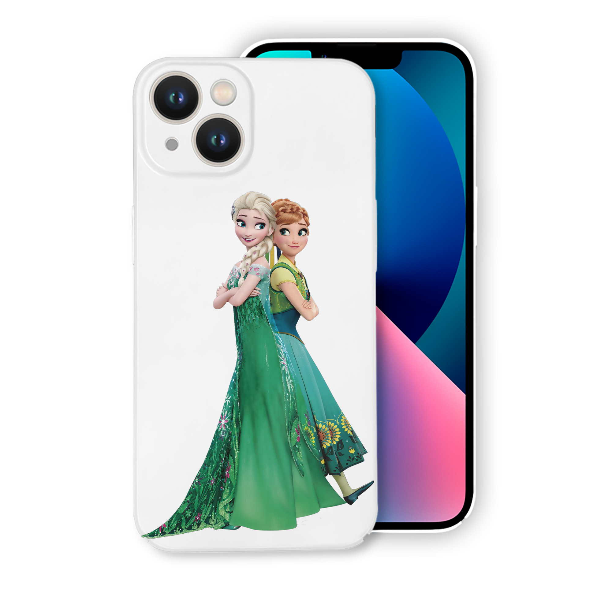 （画像用） アナと雪の女王 アンナ エルサ Frozen Anna Elsa 【iPhone 14シリーズ対応】ハードケース
