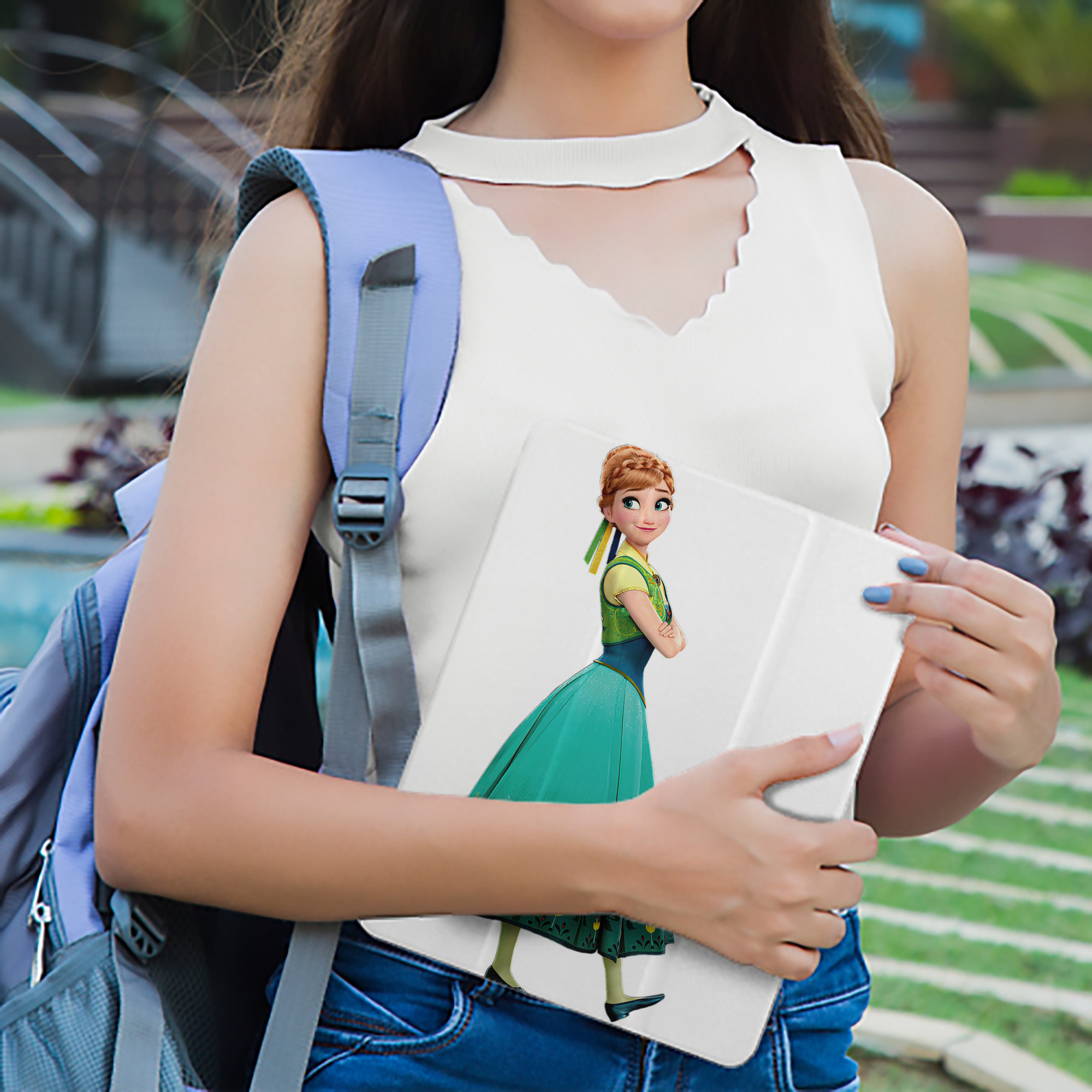 アナと雪の女王 アンナ エルサ Frozen Anna Elsa IPad ケース ペン収納付き 三つ折りスタンド PUレザー×シリコン 対応機種9.5/10.5/10.9インチ