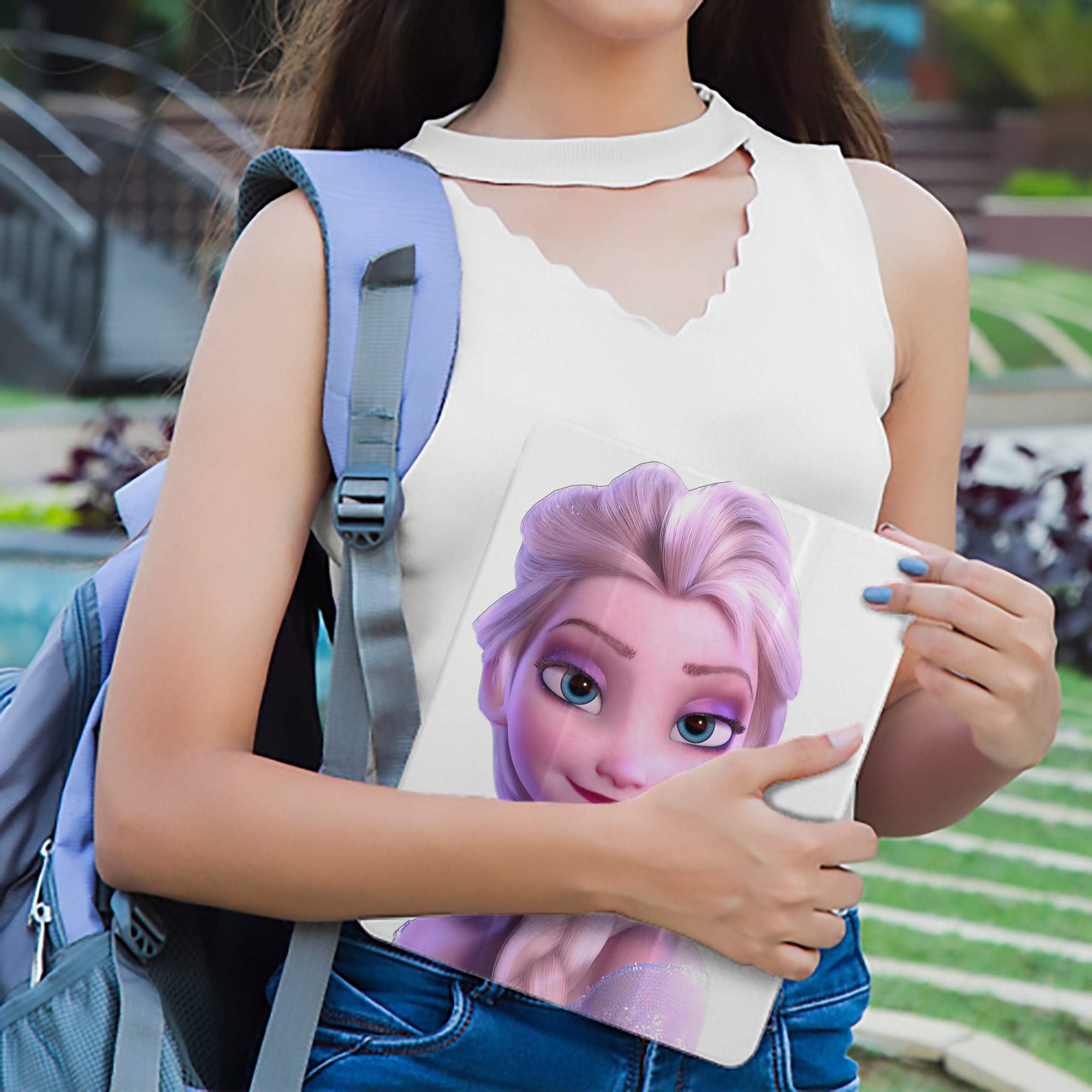 アナと雪の女王 アンナ エルサ Frozen Anna Elsa IPad ケース ペン収納付き 三つ折りスタンド PUレザー×シリコン 対応機種9.5/10.5/10.9インチ