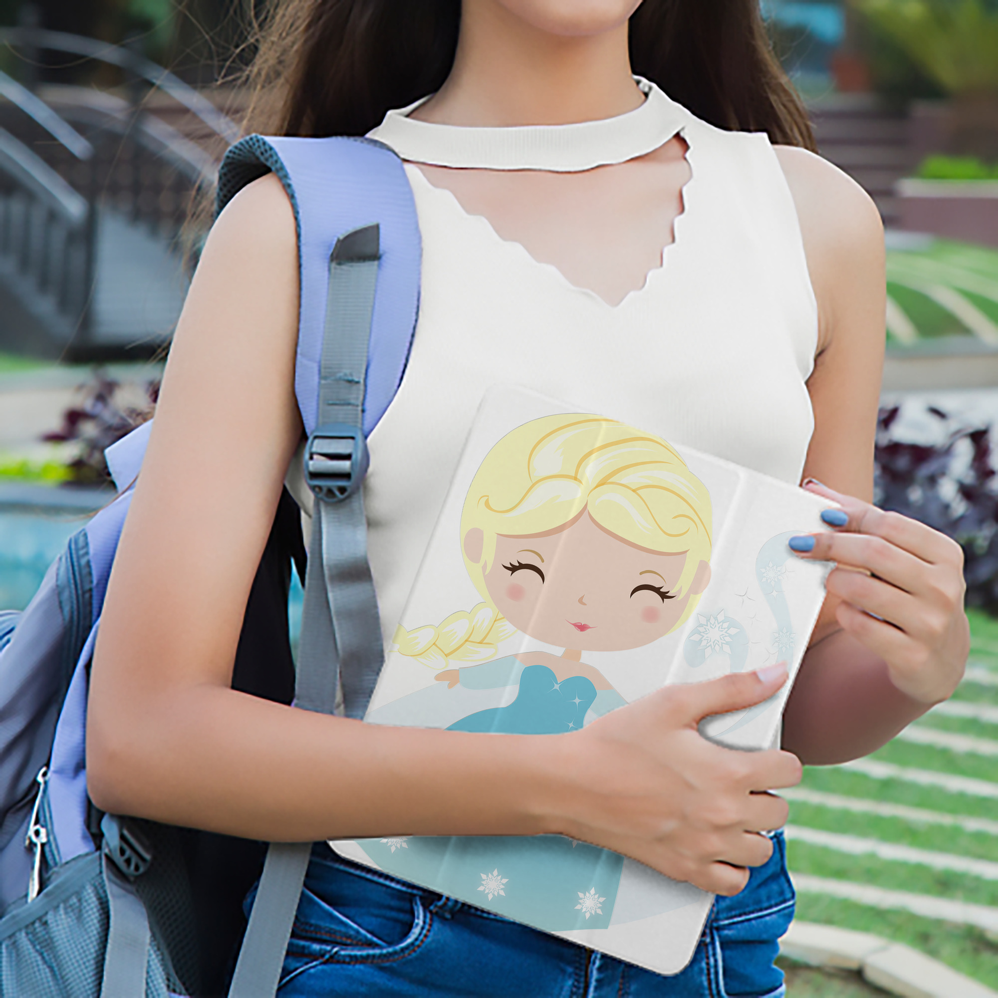 アナと雪の女王 アンナ エルサ Frozen Anna Elsa IPad ケース ペン収納付き 三つ折りスタンド PUレザー×シリコン 対応機種9.5/10.5/10.9インチ
