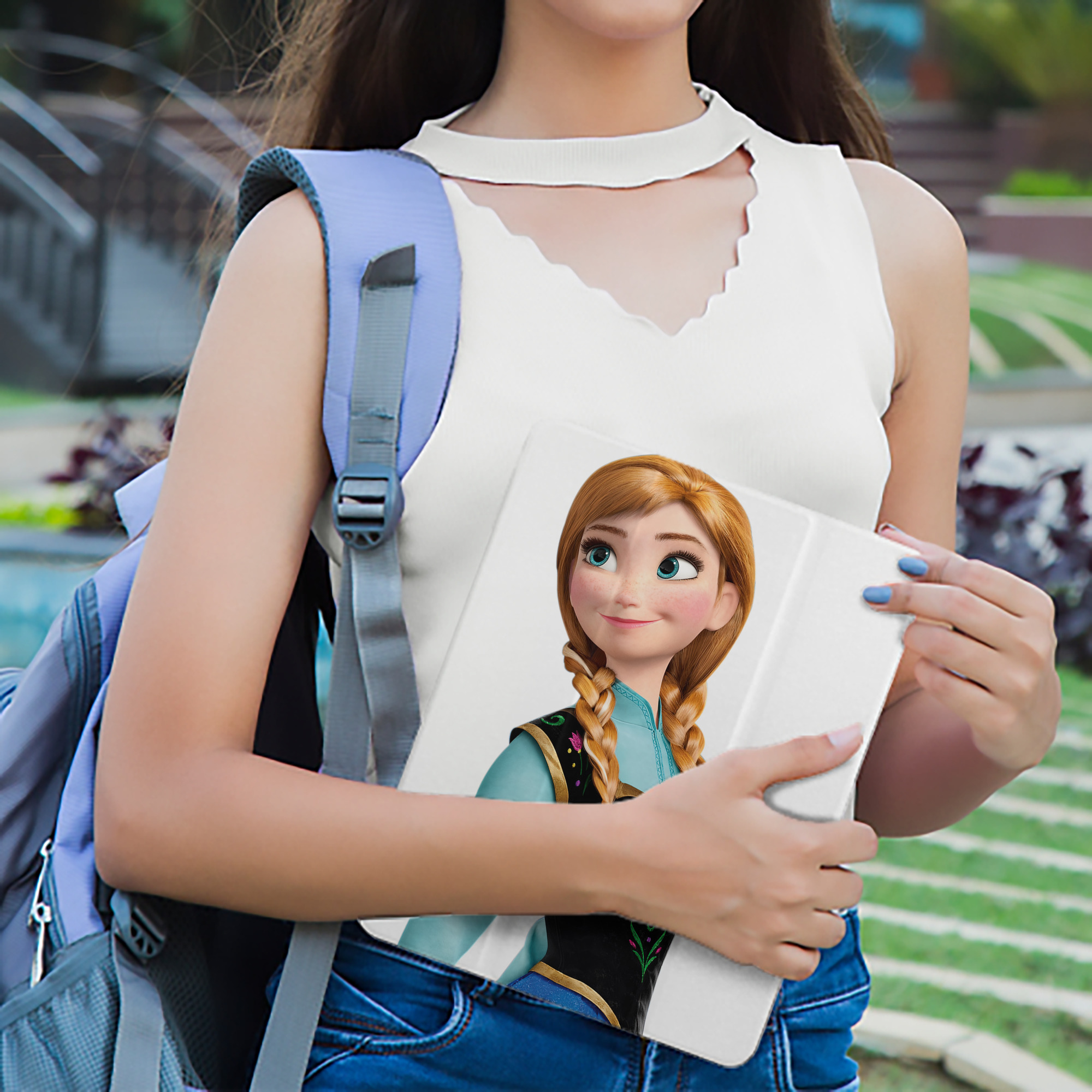 アナと雪の女王 アンナ エルサ Frozen Anna Elsa IPad ケース ペン収納付き 三つ折りスタンド PUレザー×シリコン 対応機種9.5/10.5/10.9インチ