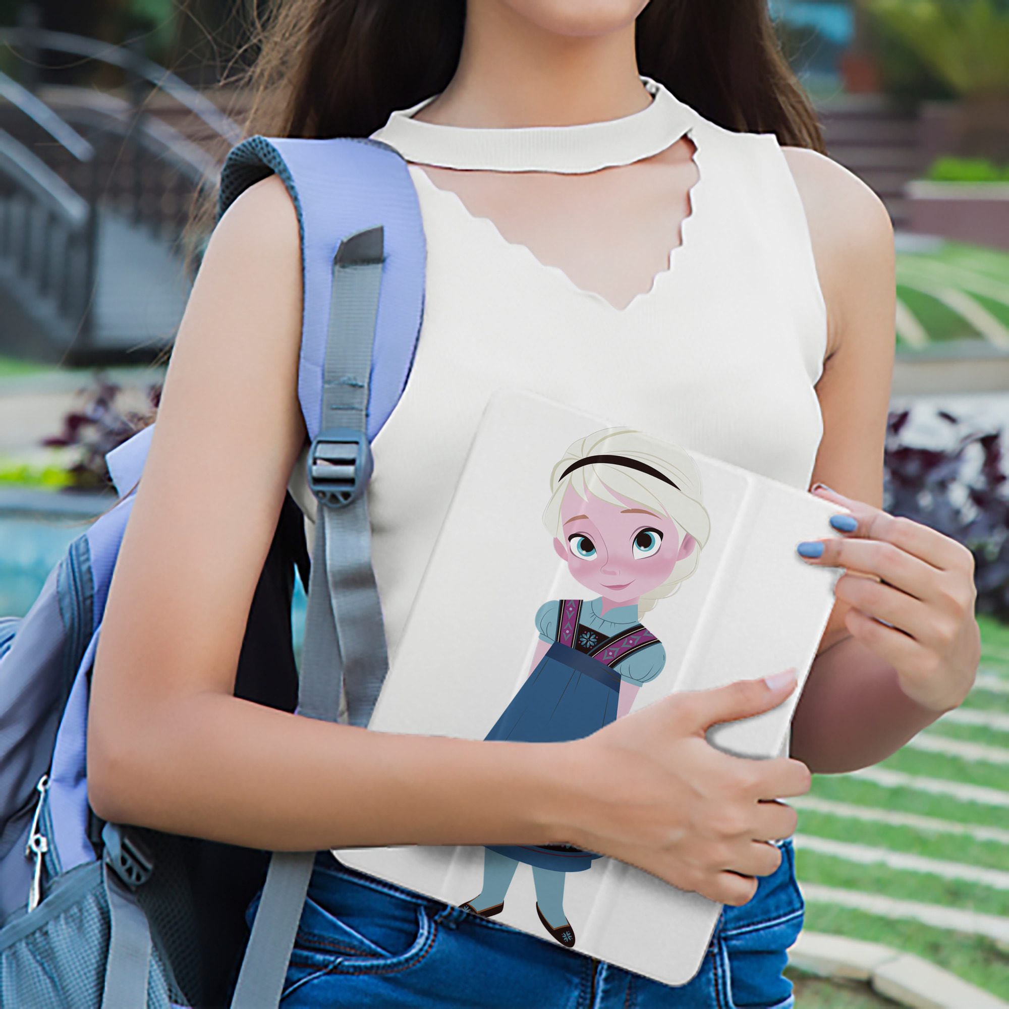 アナと雪の女王 アンナ エルサ Frozen Anna Elsa IPad ケース ペン収納付き 三つ折りスタンド PUレザー×シリコン 対応機種9.5/10.5/10.9インチ