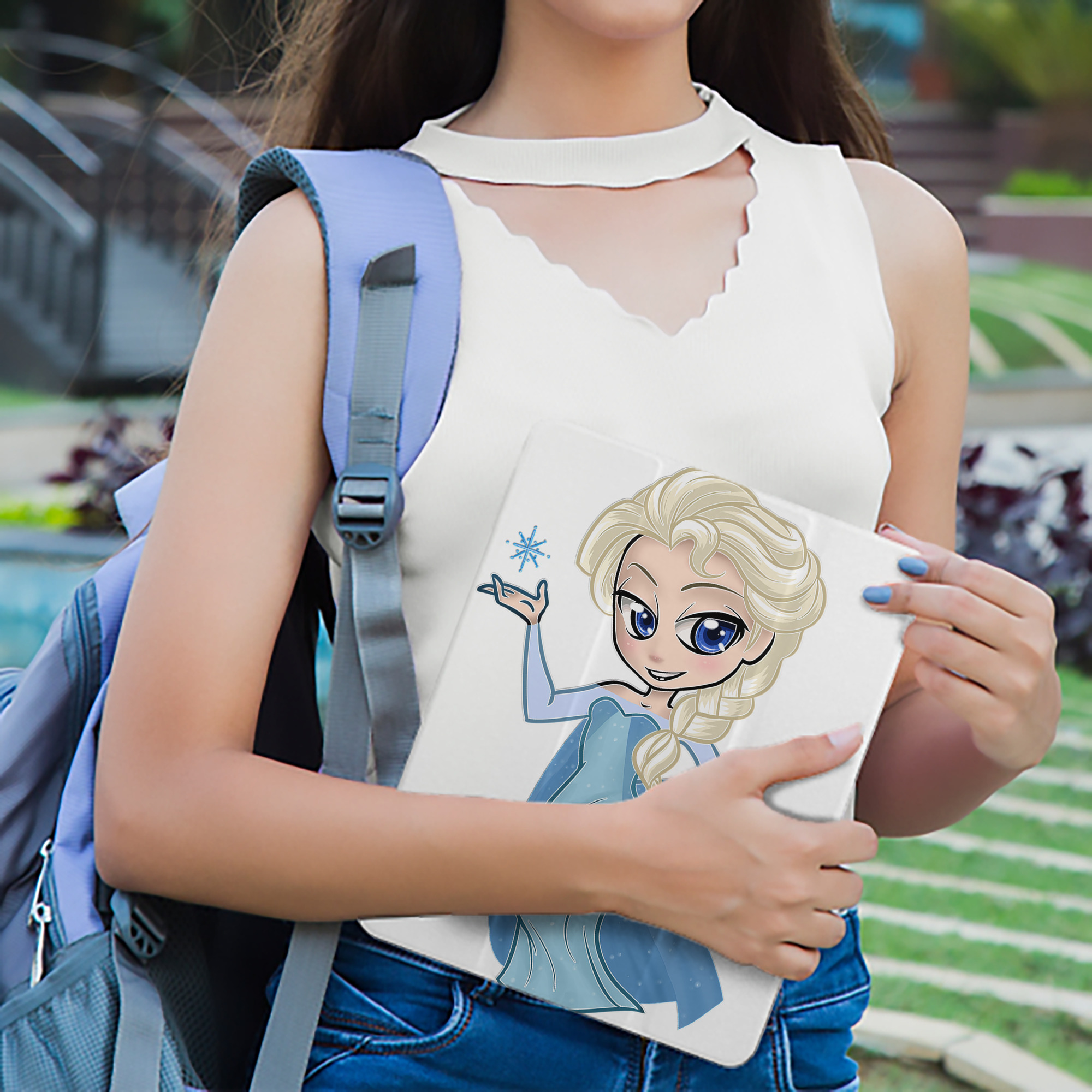 アナと雪の女王 アンナ エルサ Frozen Anna Elsa IPad ケース ペン収納付き 三つ折りスタンド PUレザー×シリコン 対応機種9.5/10.5/10.9インチ