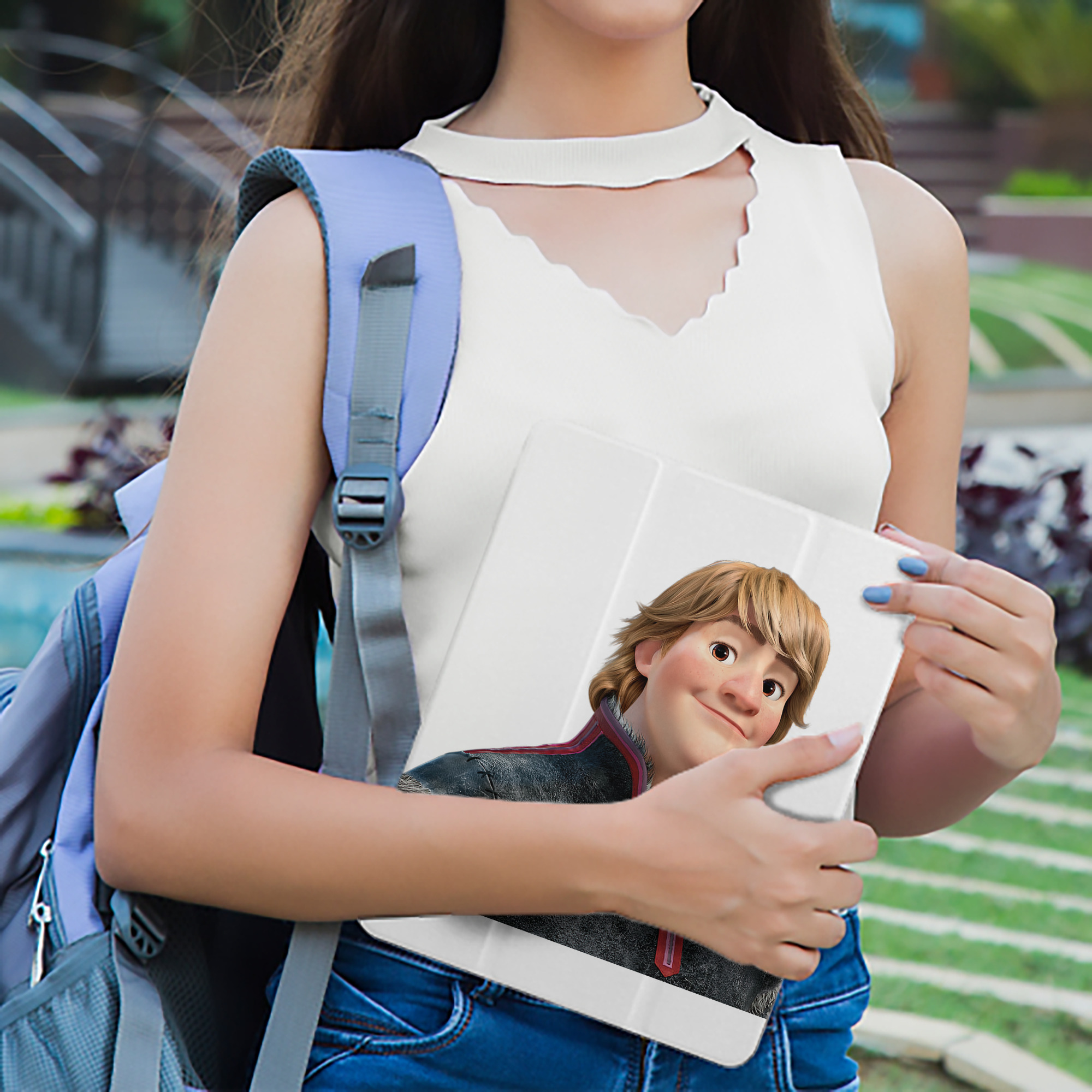 アナと雪の女王 アンナ エルサ Frozen Anna Elsa IPad ケース ペン収納付き 三つ折りスタンド PUレザー×シリコン 対応機種9.5/10.5/10.9インチ