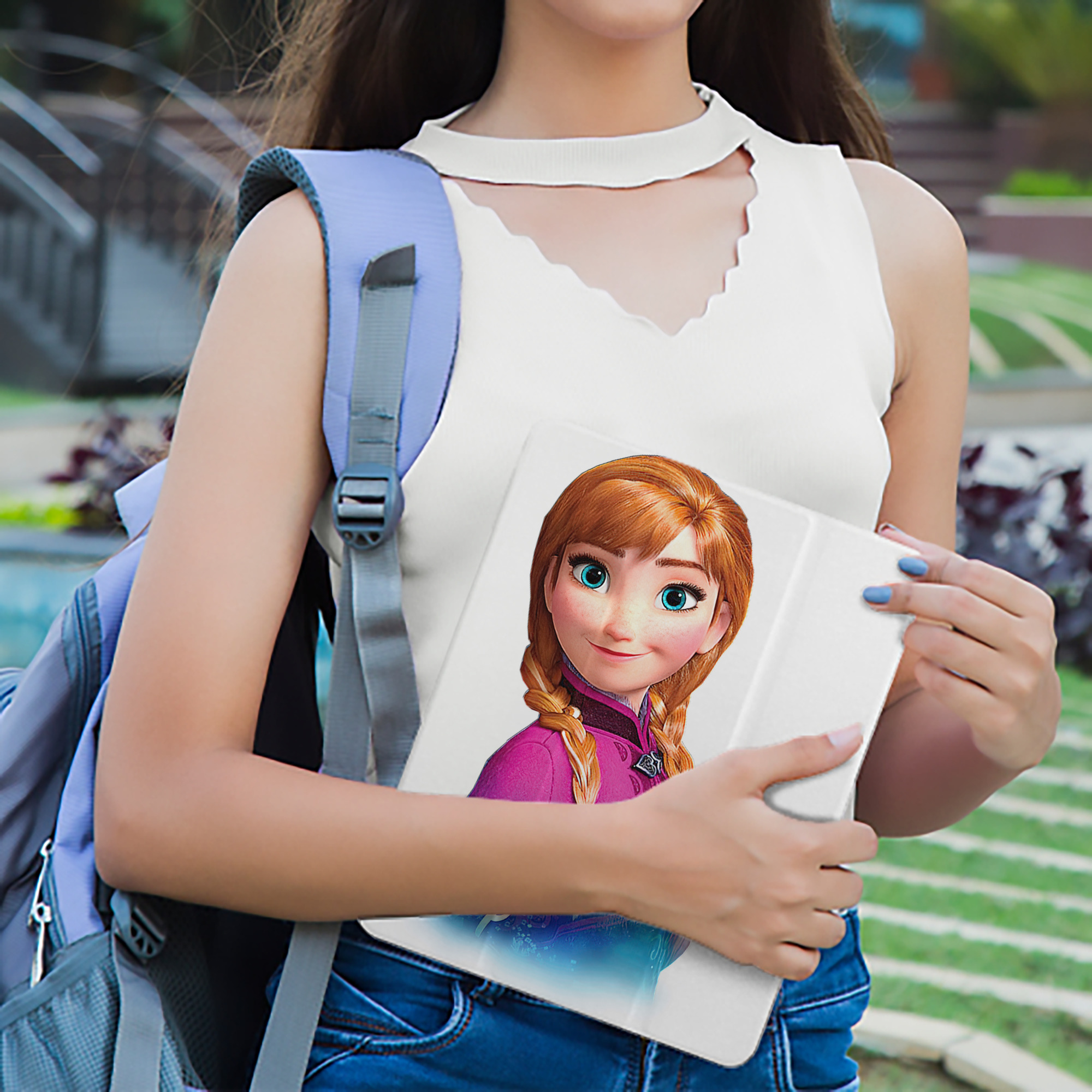アナと雪の女王 アンナ エルサ Frozen Anna Elsa IPad ケース ペン収納付き 三つ折りスタンド PUレザー×シリコン 対応機種9.5/10.5/10.9インチ
