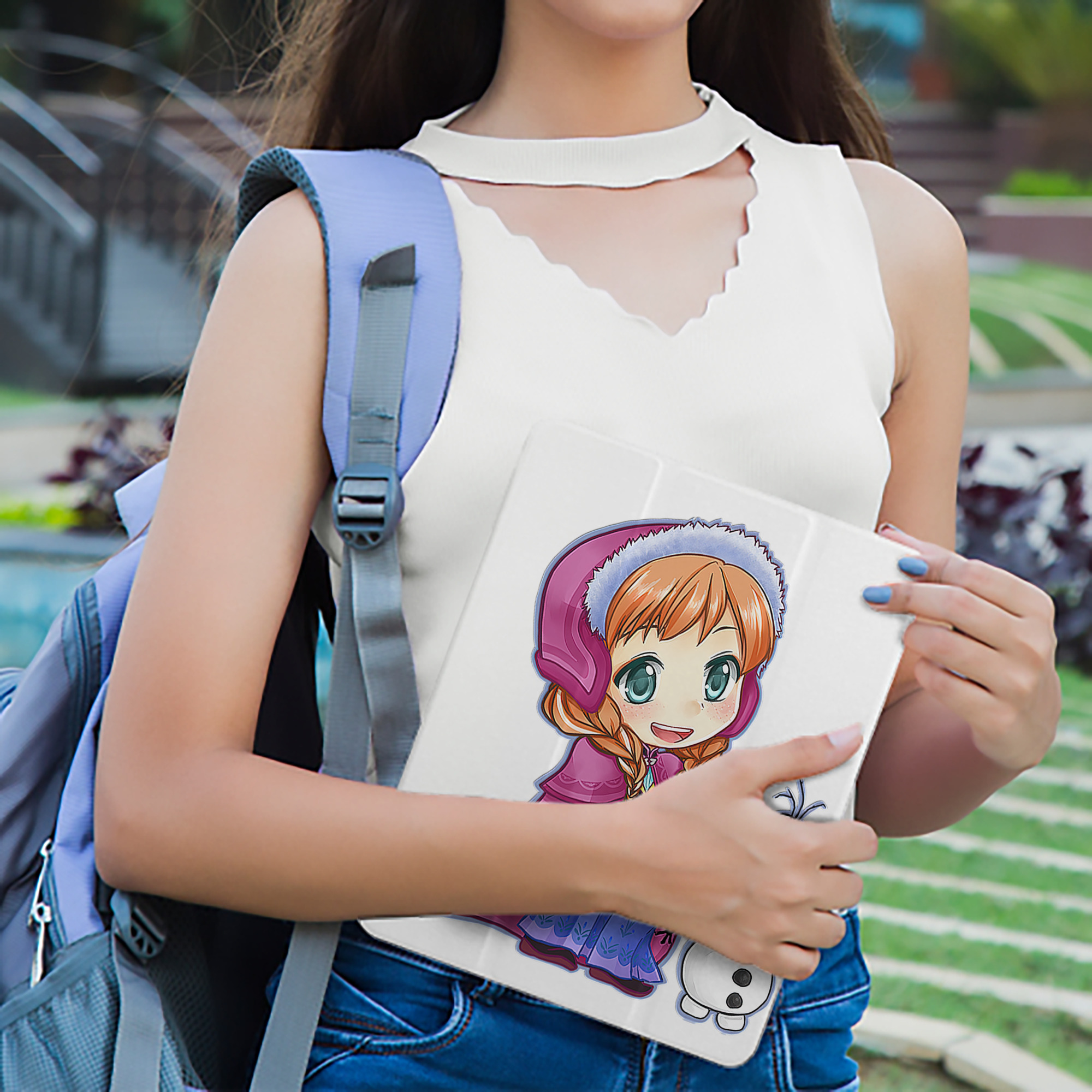 アナと雪の女王 アンナ エルサ Frozen Anna Elsa IPad ケース ペン収納付き 三つ折りスタンド PUレザー×シリコン 対応機種9.5/10.5/10.9インチ