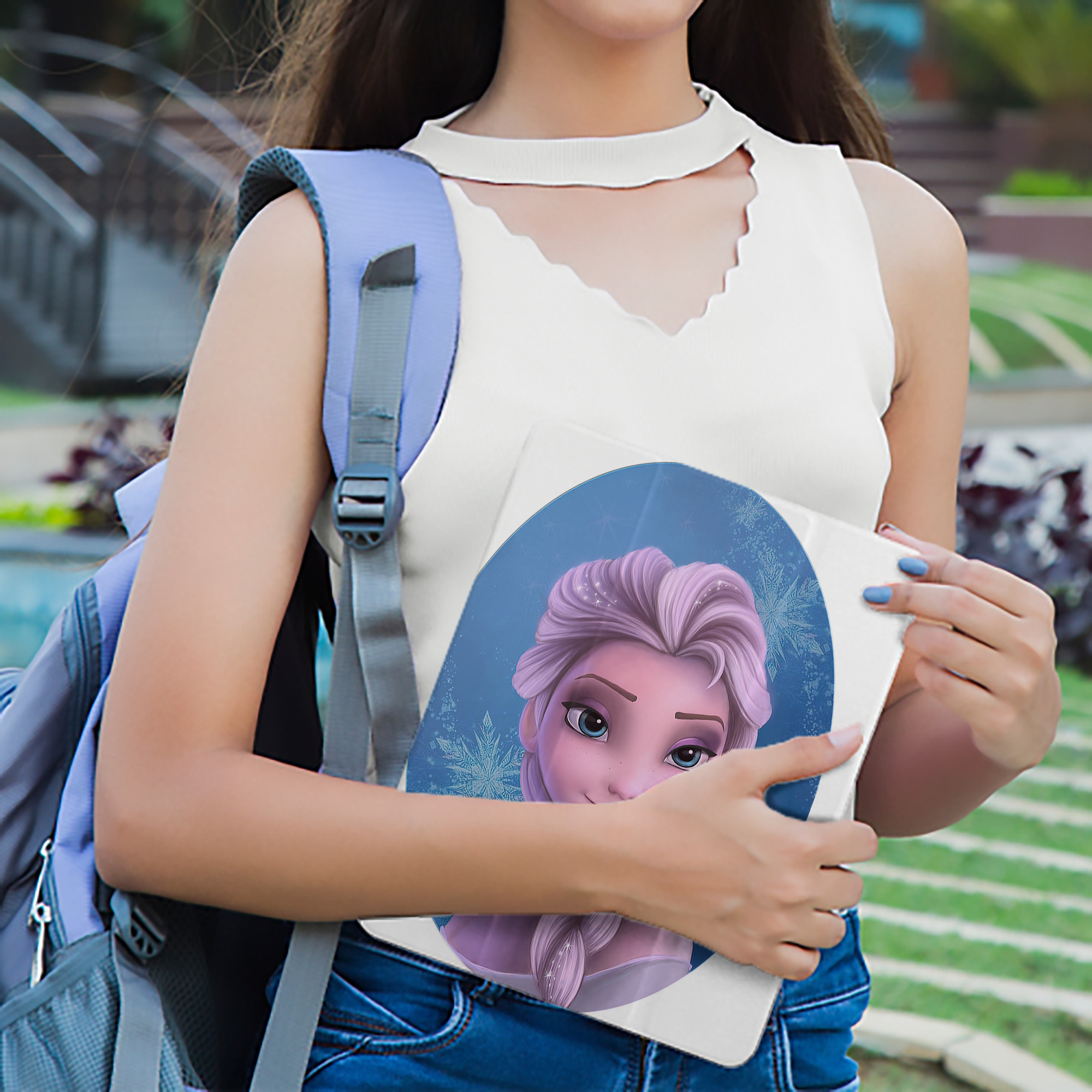 アナと雪の女王 アンナ エルサ Frozen Anna Elsa IPad ケース ペン収納付き 三つ折りスタンド PUレザー×シリコン 対応機種9.5/10.5/10.9インチ