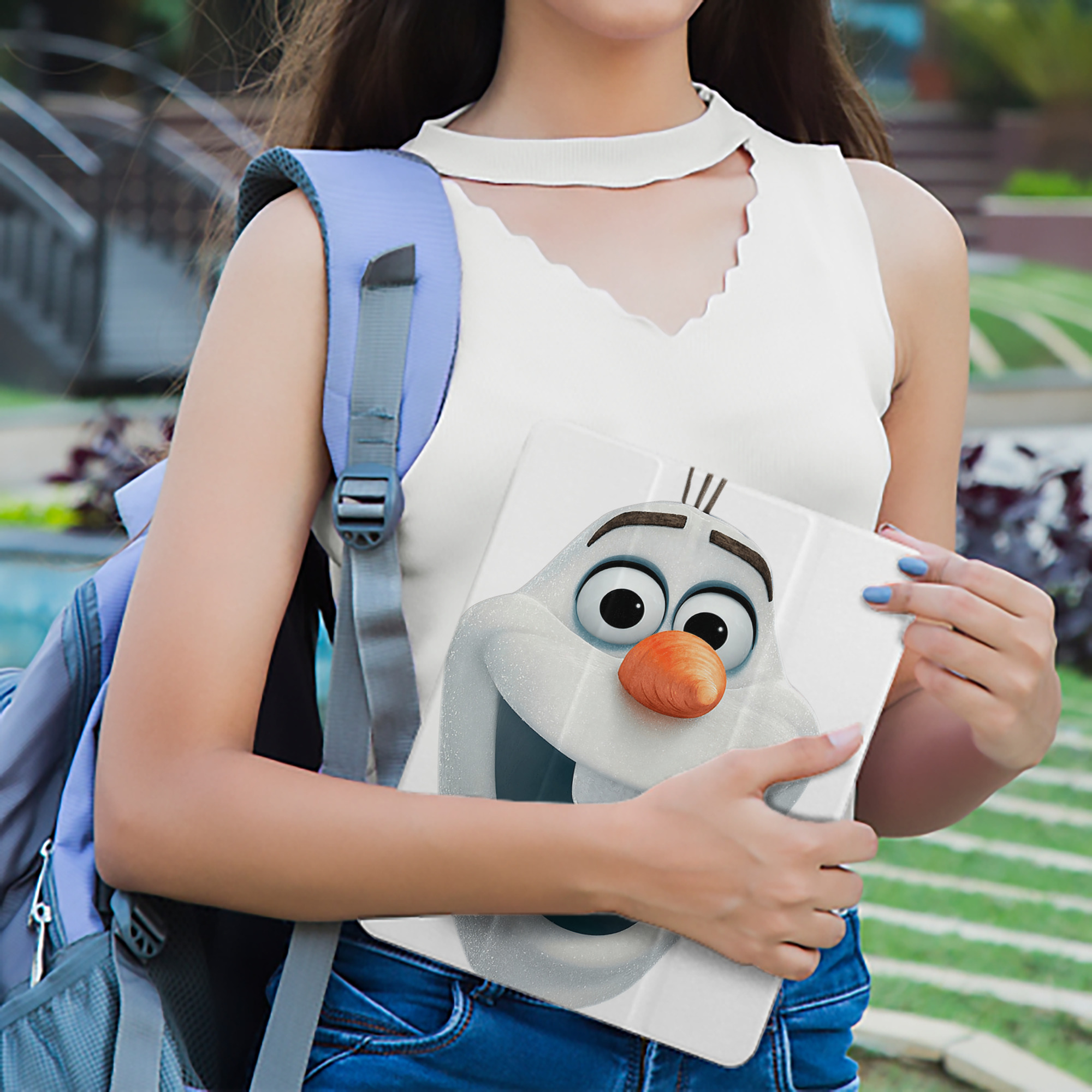 アナと雪の女王 アンナ エルサ Frozen Anna Elsa IPad ケース ペン収納付き 三つ折りスタンド PUレザー×シリコン 対応機種9.5/10.5/10.9インチ