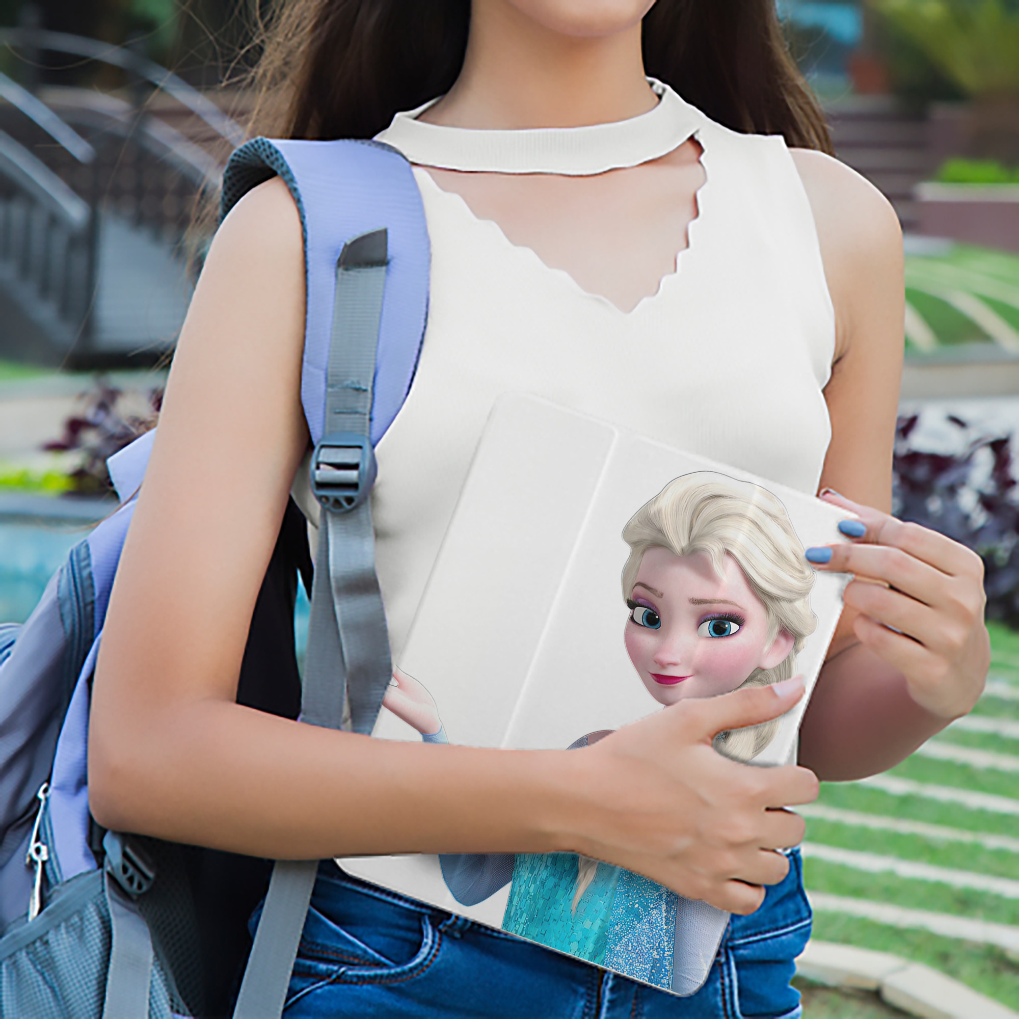 アナと雪の女王 アンナ エルサ Frozen Anna Elsa IPad ケース ペン収納付き 三つ折りスタンド PUレザー×シリコン 対応機種9.5/10.5/10.9インチ