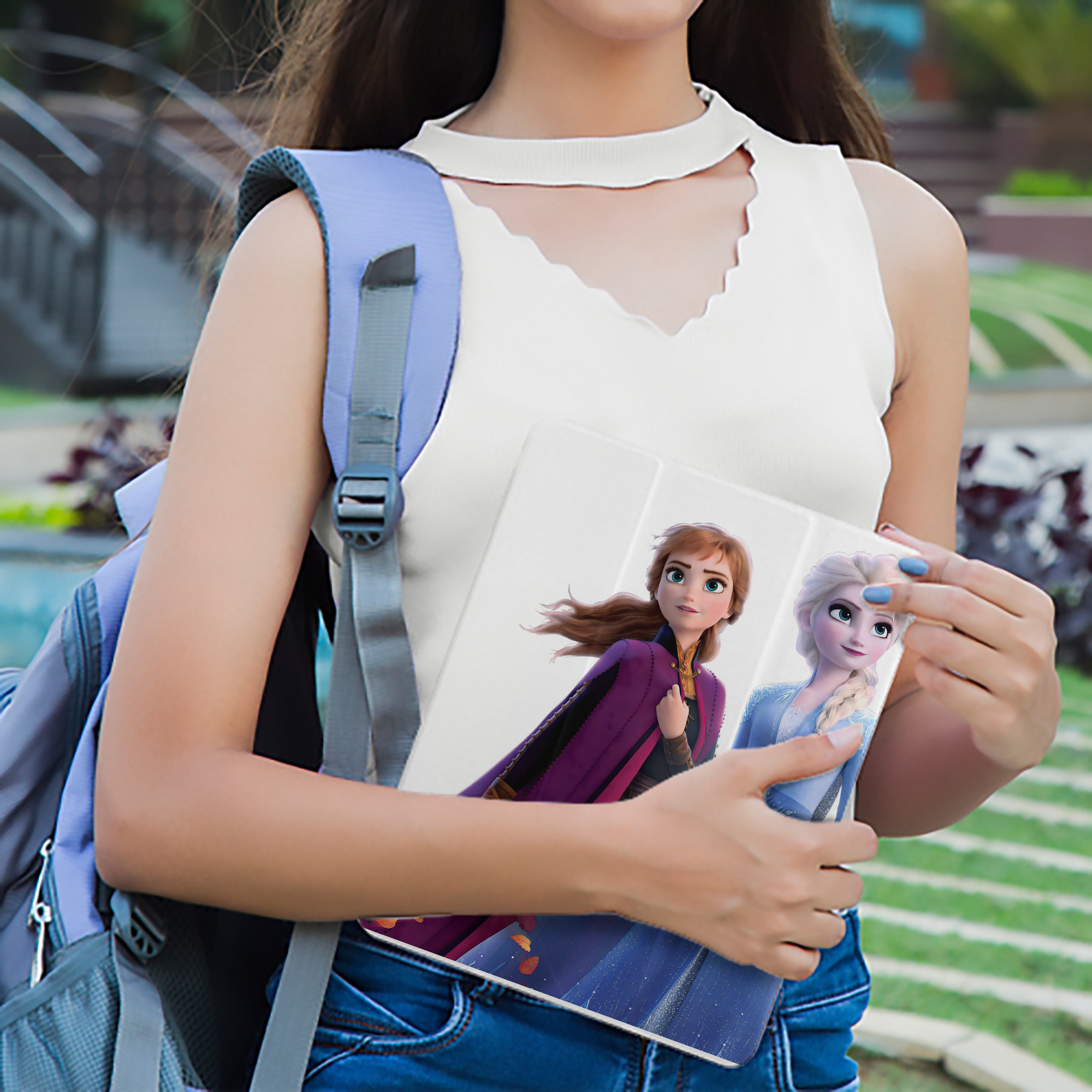 アナと雪の女王 アンナ エルサ Frozen Anna Elsa IPad ケース ペン収納付き 三つ折りスタンド PUレザー×シリコン 対応機種9.5/10.5/10.9インチ