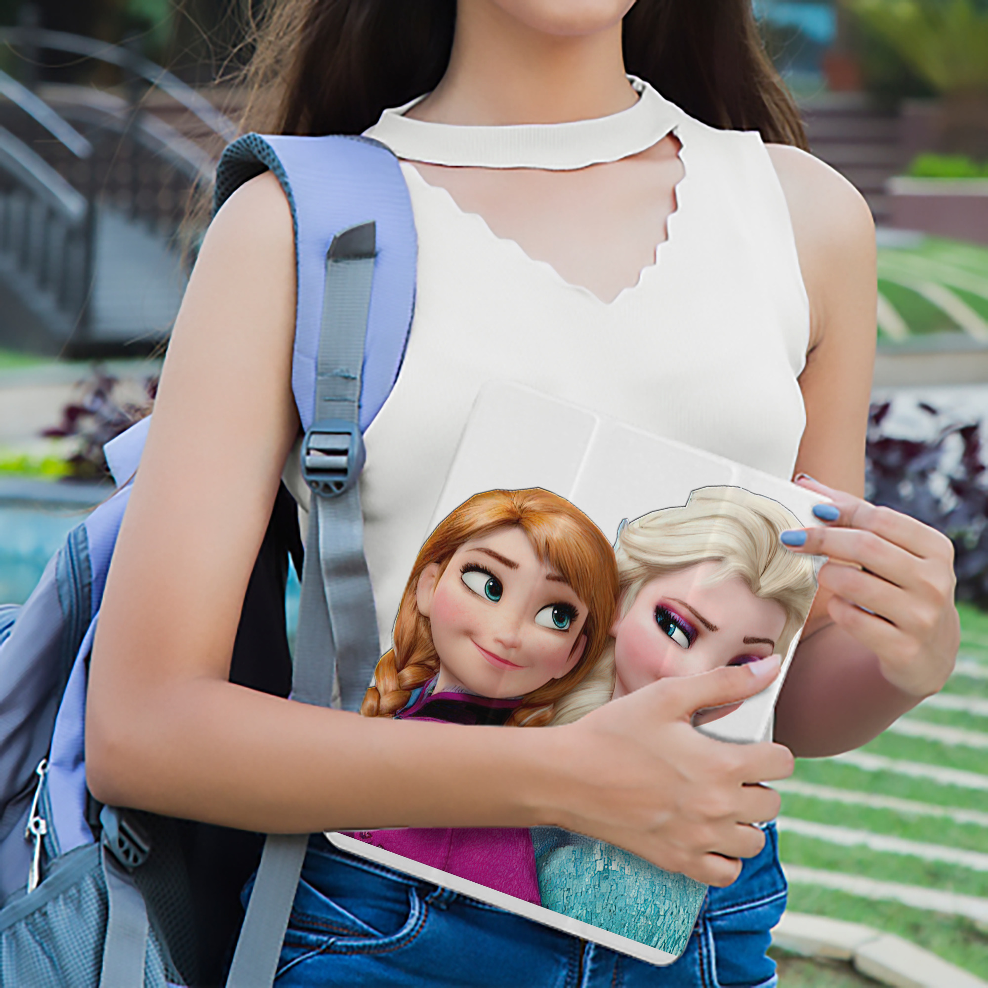 アナと雪の女王 アンナ エルサ Frozen Anna Elsa IPad ケース ペン収納付き 三つ折りスタンド PUレザー×シリコン 対応機種9.5/10.5/10.9インチ