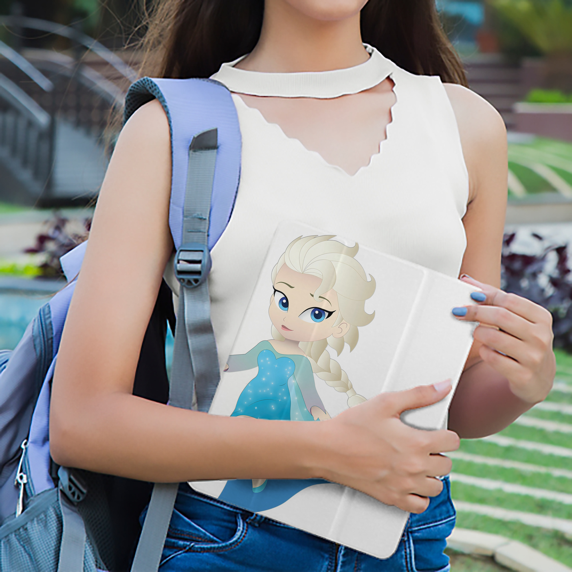 アナと雪の女王 アンナ エルサ Frozen Anna Elsa IPad ケース ペン収納付き 三つ折りスタンド PUレザー×シリコン 対応機種9.5/10.5/10.9インチ