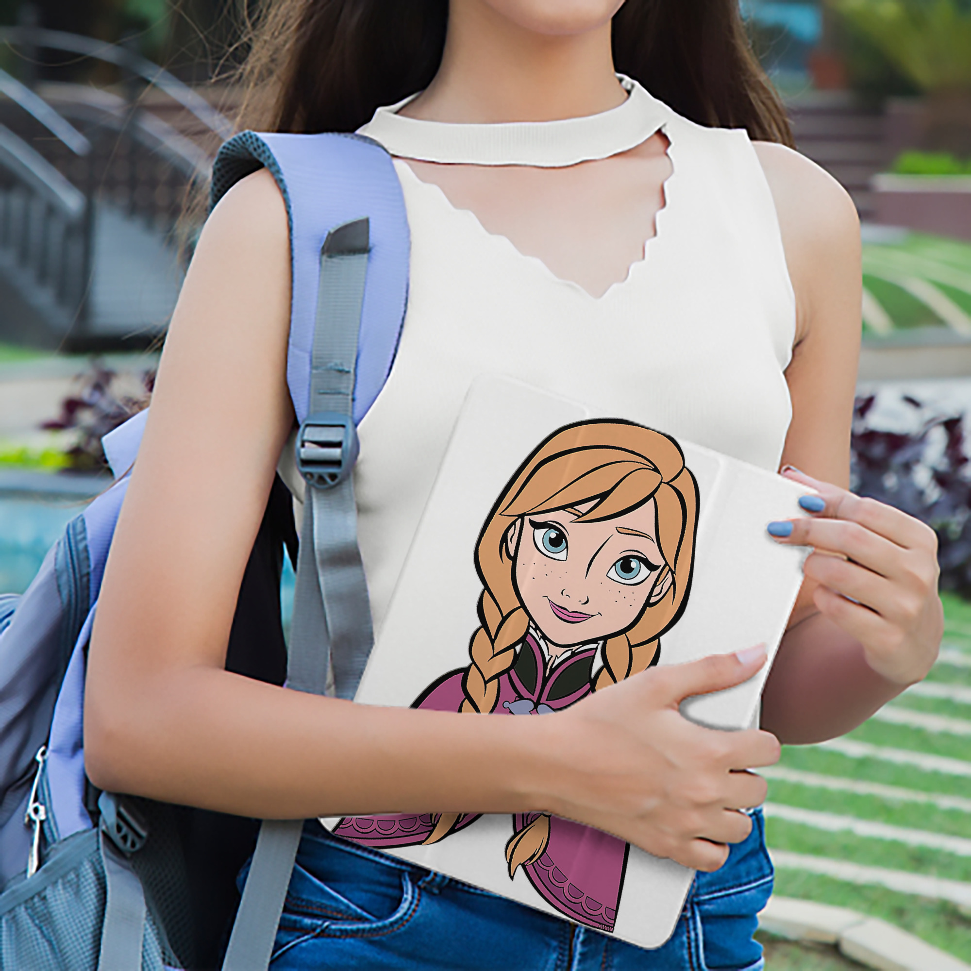 アナと雪の女王 アンナ エルサ Frozen Anna Elsa IPad ケース ペン収納付き 三つ折りスタンド PUレザー×シリコン 対応機種9.5/10.5/10.9インチ