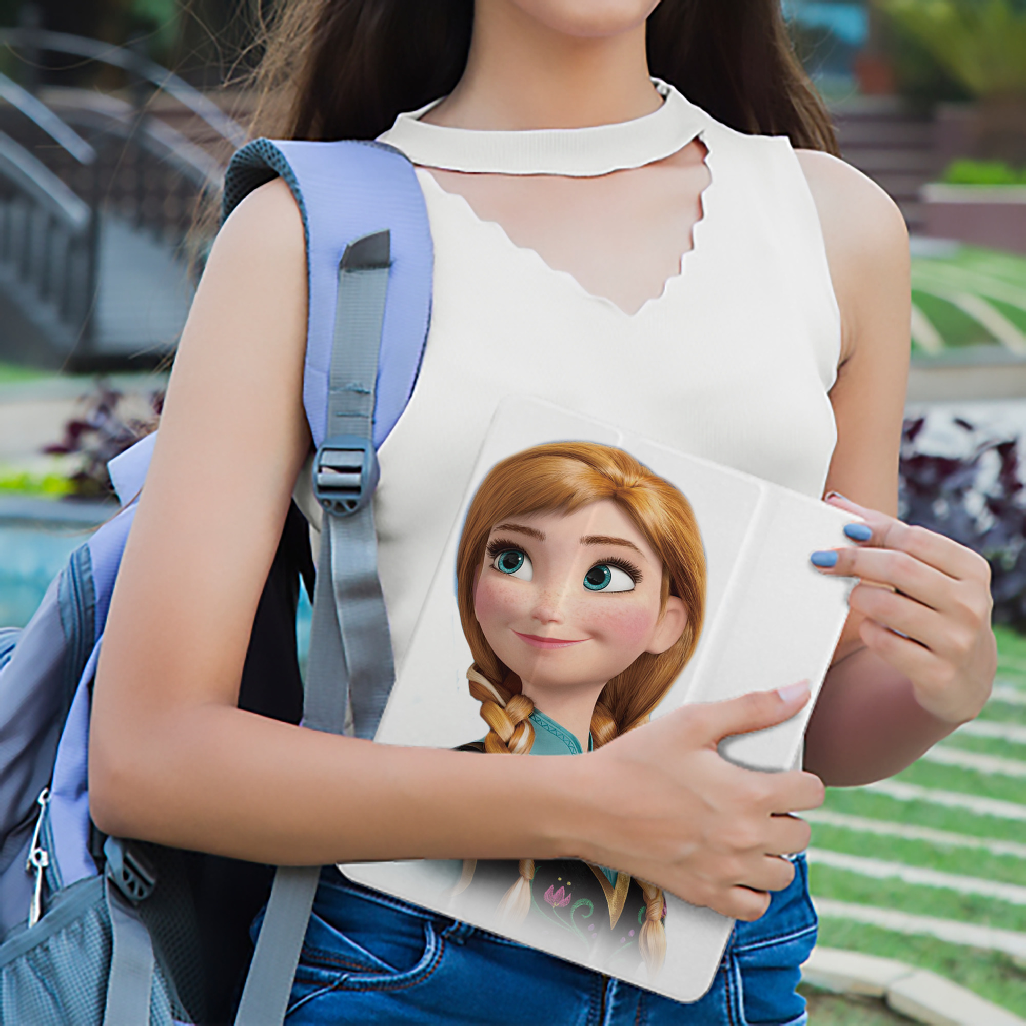 アナと雪の女王 アンナ エルサ Frozen Anna Elsa IPad ケース ペン収納付き 三つ折りスタンド PUレザー×シリコン 対応機種9.5/10.5/10.9インチ