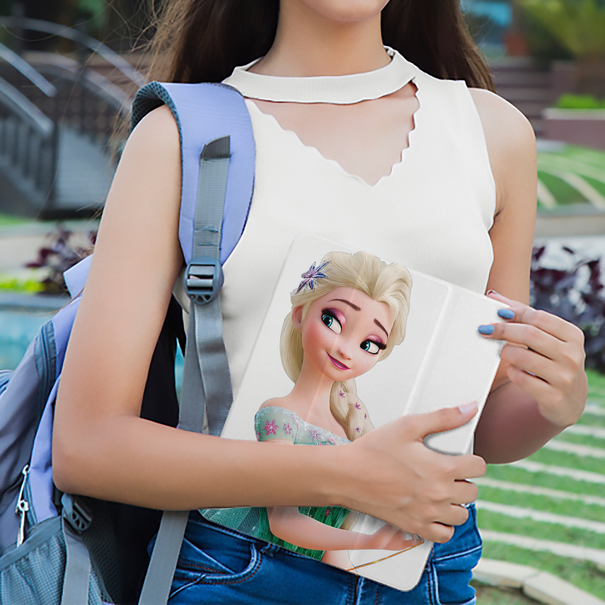 アナと雪の女王 アンナ エルサ Frozen Anna Elsa IPad ケース ペン収納付き 三つ折りスタンド PUレザー×シリコン 対応機種9.5/10.5/10.9インチ