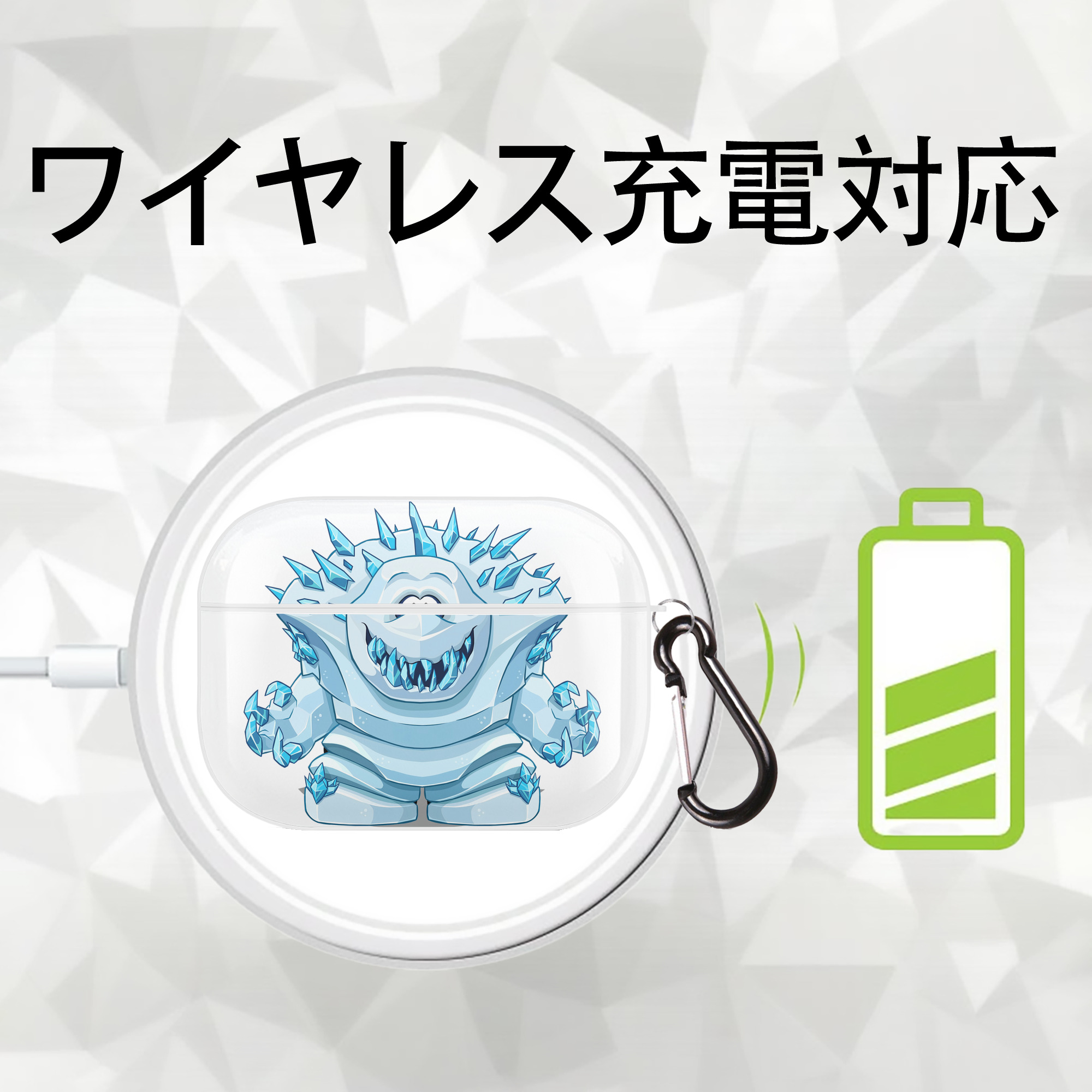 アナと雪の女王 アンナ エルサ Frozen Anna Elsa 【AirPods Pro用】ハードシェル保護ケース 耐衝撃・防指紋・カラビナ付き商品仕様