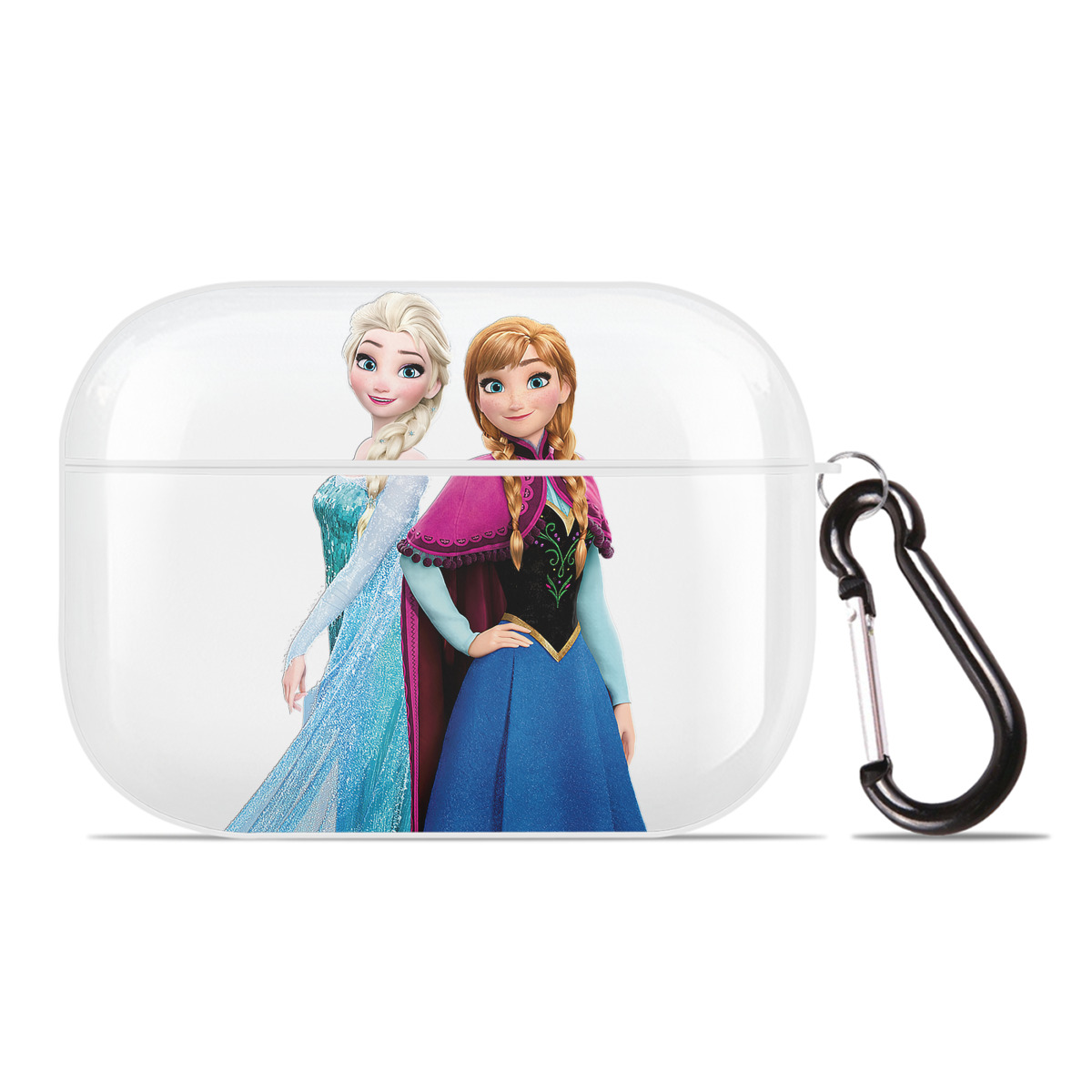 （画像用） アナと雪の女王 アンナ エルサ Frozen Anna Elsa 【AirPods Pro用】ハードシェル保護ケース 耐衝撃・防指紋・カラビナ付き商品仕様