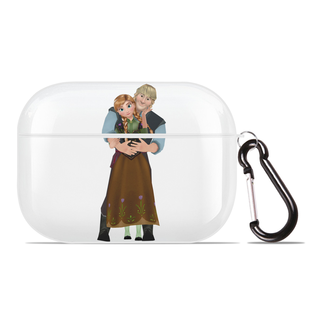 （画像用） アナと雪の女王 アンナ エルサ Frozen Anna Elsa 【AirPods Pro用】ハードシェル保護ケース 耐衝撃・防指紋・カラビナ付き商品仕様