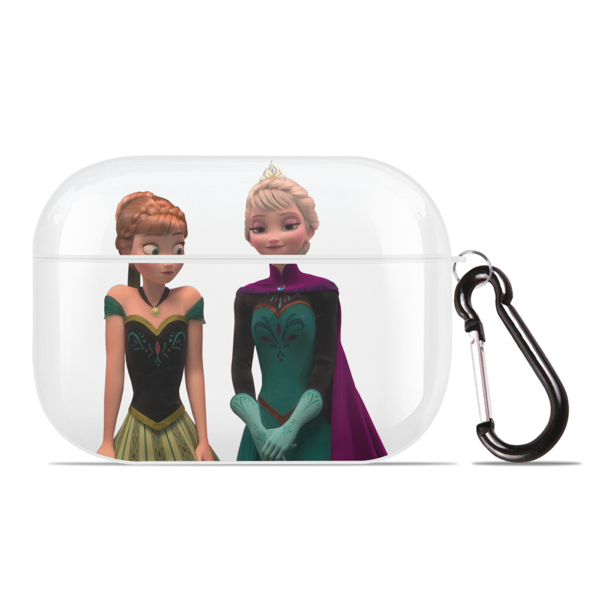 （画像用） アナと雪の女王 アンナ エルサ Frozen Anna Elsa 【AirPods Pro用】ハードシェル保護ケース 耐衝撃・防指紋・カラビナ付き商品仕様