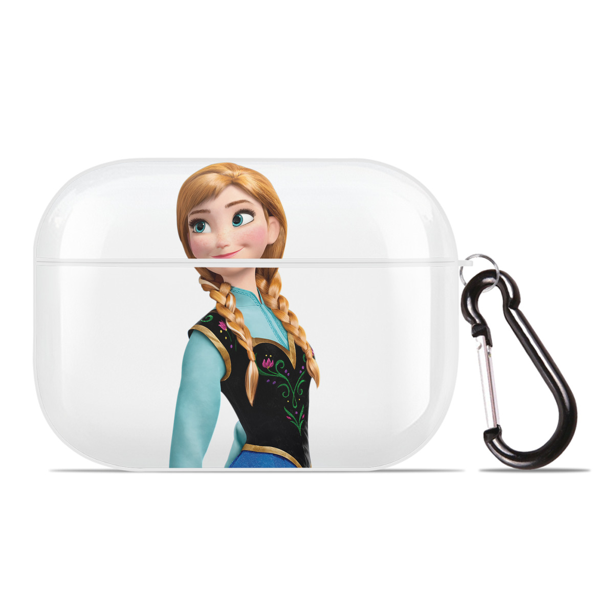 （画像用） アナと雪の女王 アンナ エルサ Frozen Anna Elsa 【AirPods Pro用】ハードシェル保護ケース 耐衝撃・防指紋・カラビナ付き商品仕様