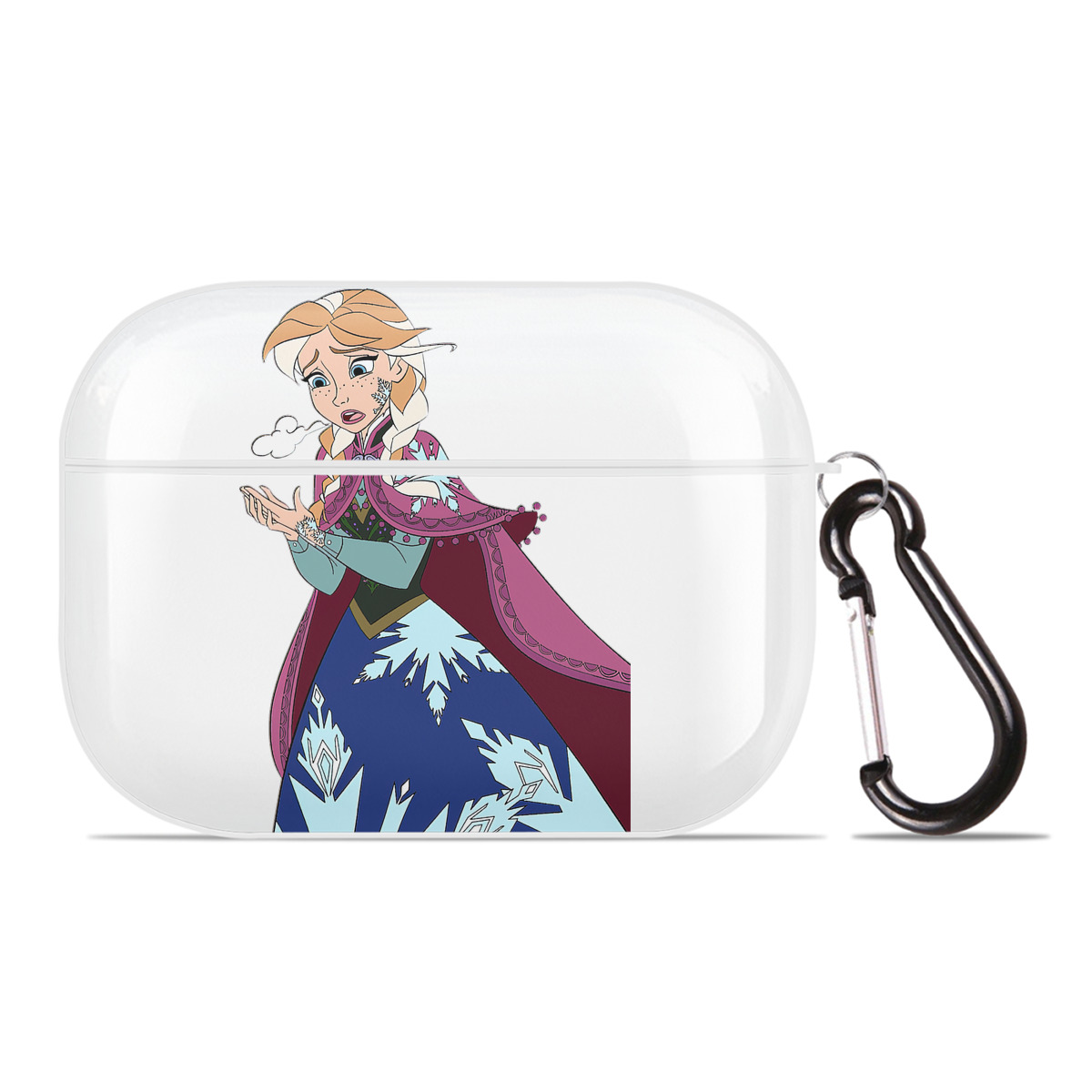 （画像用） アナと雪の女王 アンナ エルサ Frozen Anna Elsa 【AirPods Pro用】ハードシェル保護ケース 耐衝撃・防指紋・カラビナ付き商品仕様