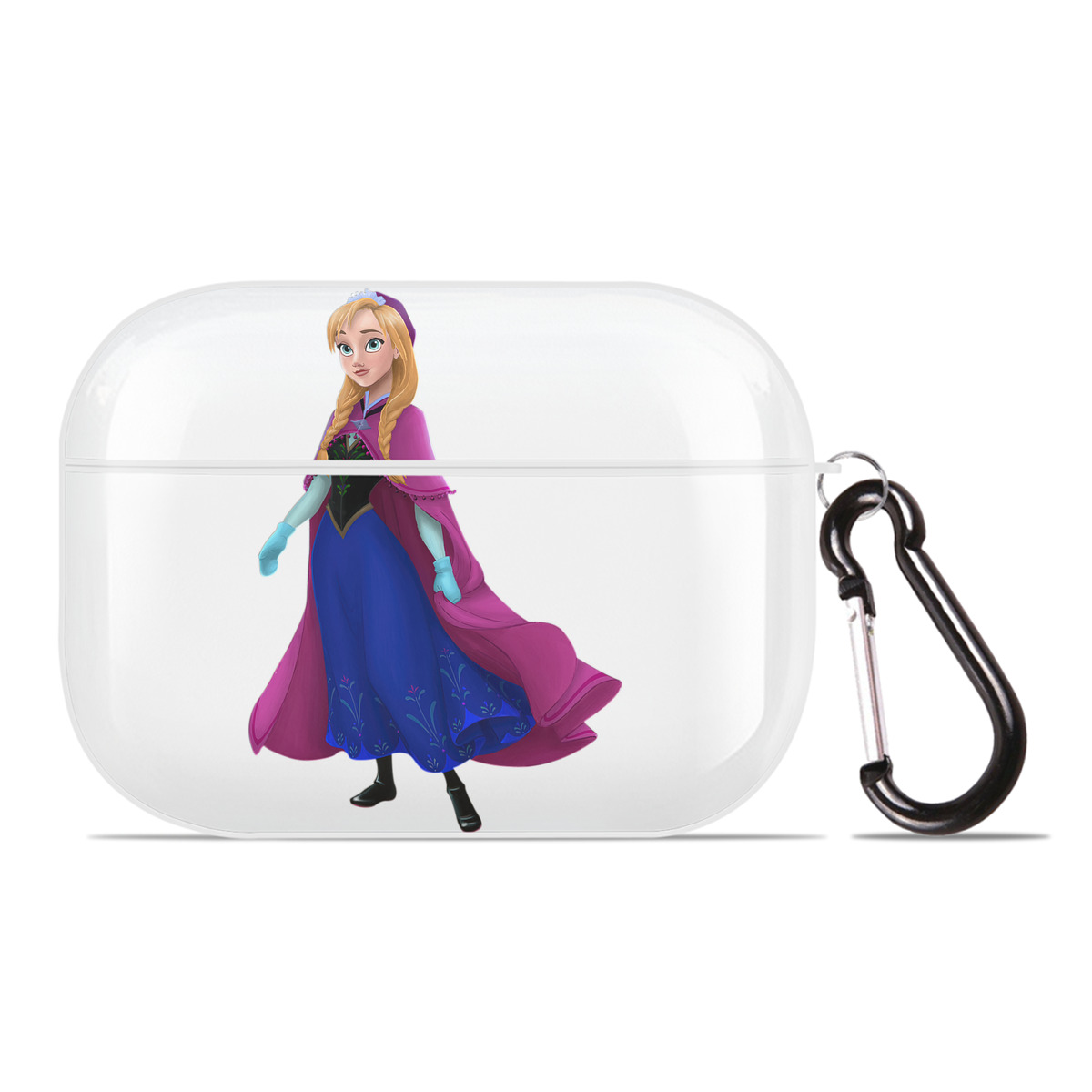 （画像用） アナと雪の女王 アンナ エルサ Frozen Anna Elsa 【AirPods Pro用】ハードシェル保護ケース 耐衝撃・防指紋・カラビナ付き商品仕様