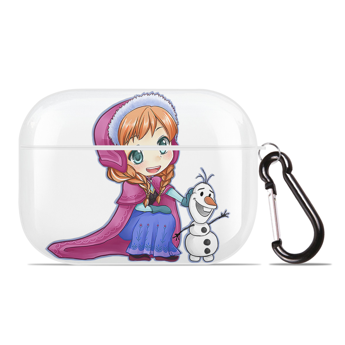 （画像用） アナと雪の女王 アンナ エルサ Frozen Anna Elsa 【AirPods Pro用】ハードシェル保護ケース 耐衝撃・防指紋・カラビナ付き商品仕様