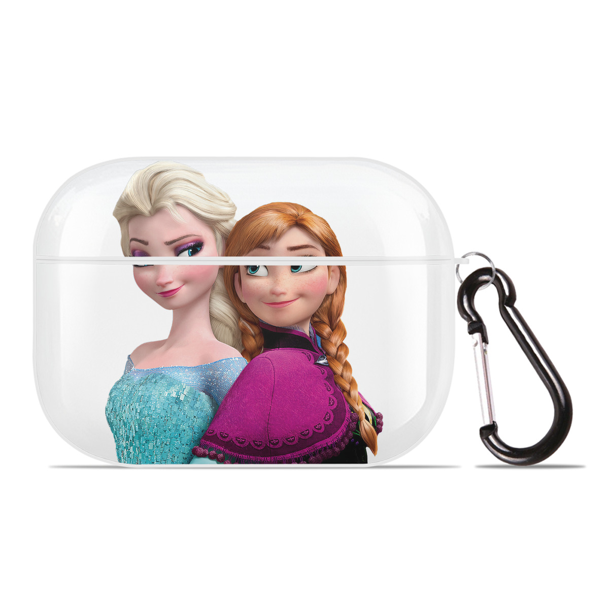 （画像用） アナと雪の女王 アンナ エルサ Frozen Anna Elsa 【AirPods Pro用】ハードシェル保護ケース 耐衝撃・防指紋・カラビナ付き商品仕様