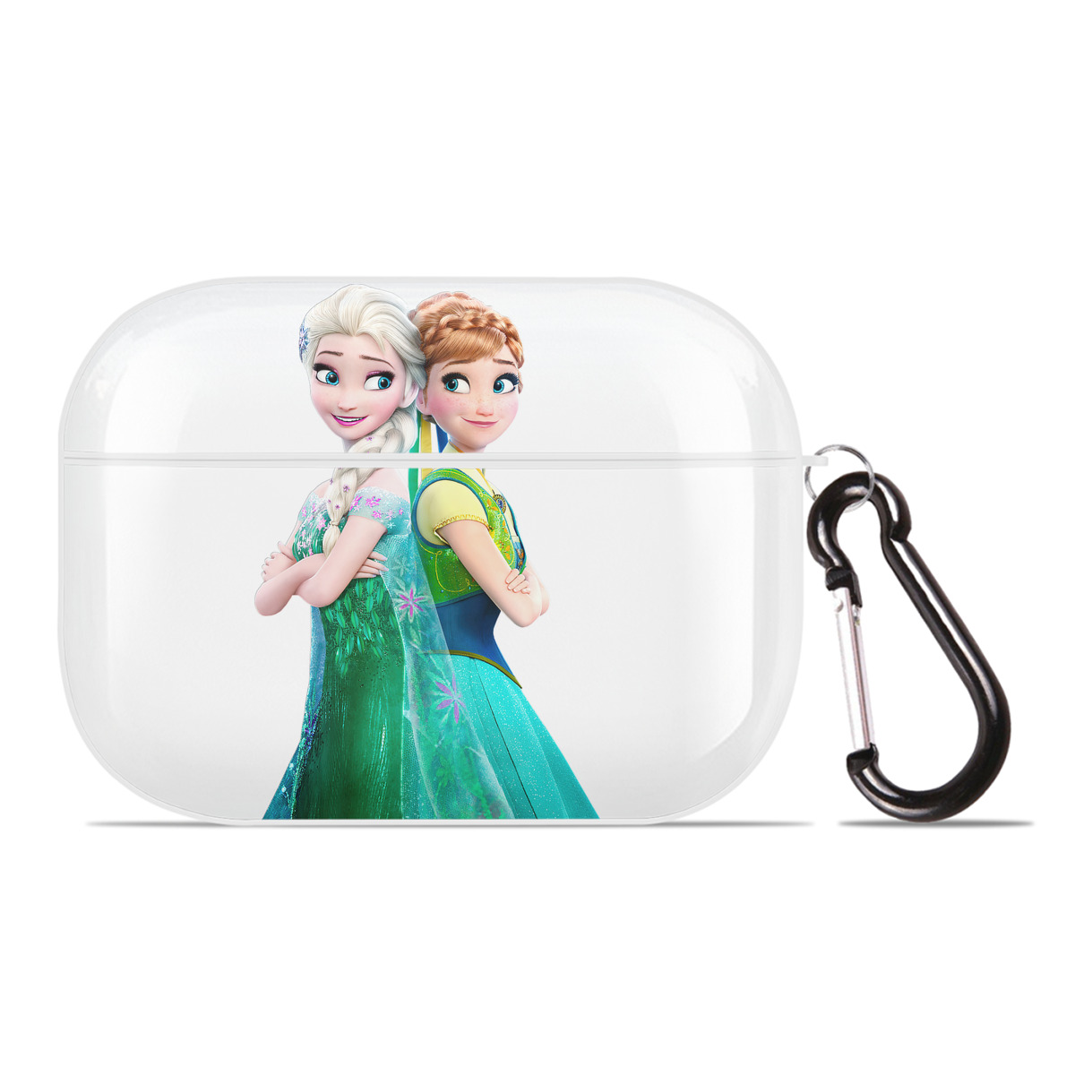 （画像用） アナと雪の女王 アンナ エルサ Frozen Anna Elsa 【AirPods Pro用】ハードシェル保護ケース 耐衝撃・防指紋・カラビナ付き商品仕様