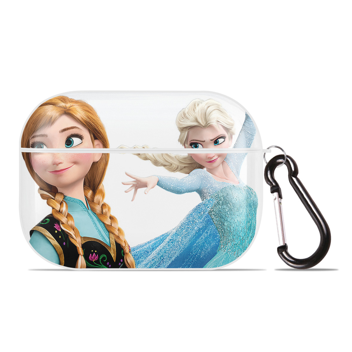 （画像用） アナと雪の女王 アンナ エルサ Frozen Anna Elsa 【AirPods Pro用】ハードシェル保護ケース 耐衝撃・防指紋・カラビナ付き商品仕様