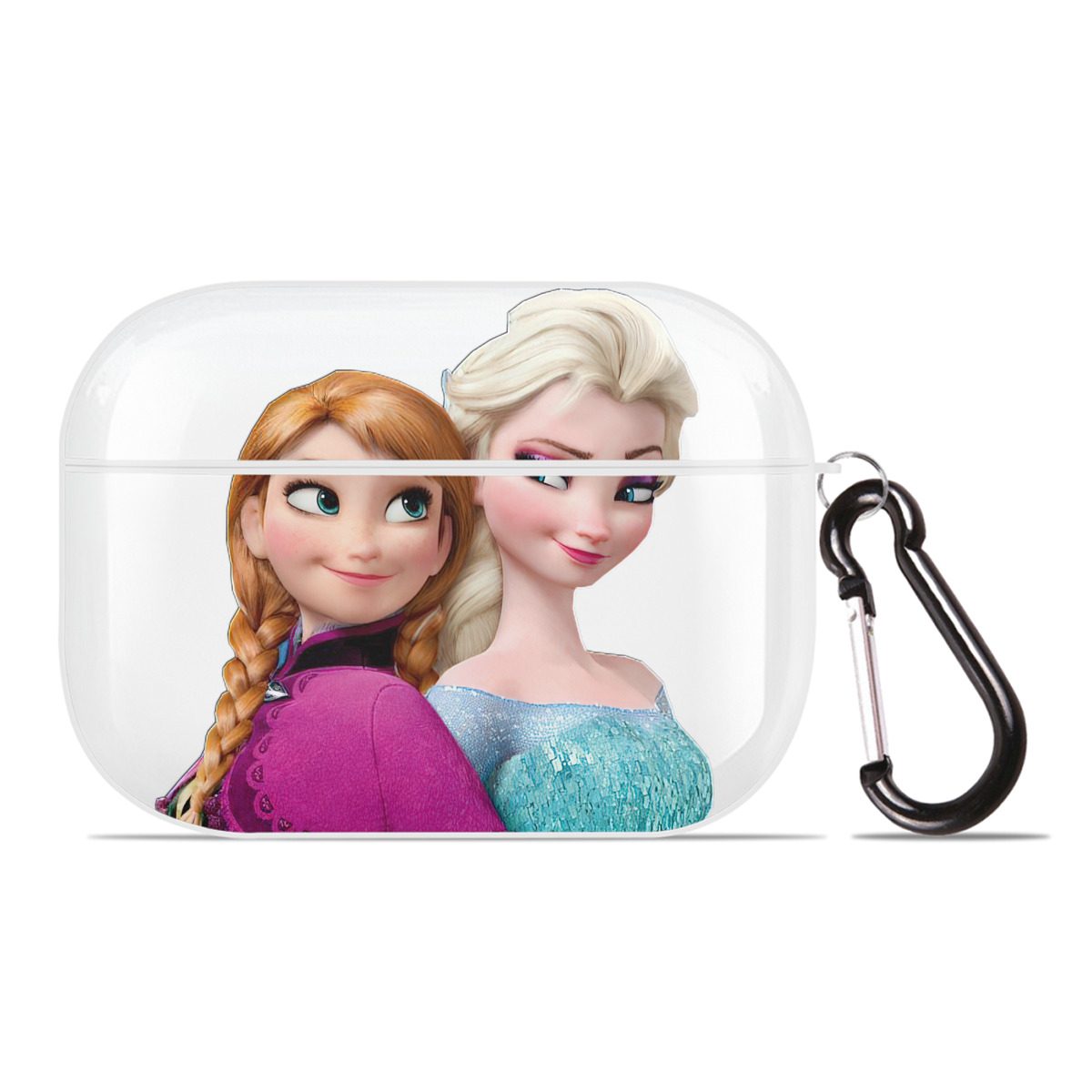 （画像用） アナと雪の女王 アンナ エルサ Frozen Anna Elsa 【AirPods Pro用】ハードシェル保護ケース 耐衝撃・防指紋・カラビナ付き商品仕様