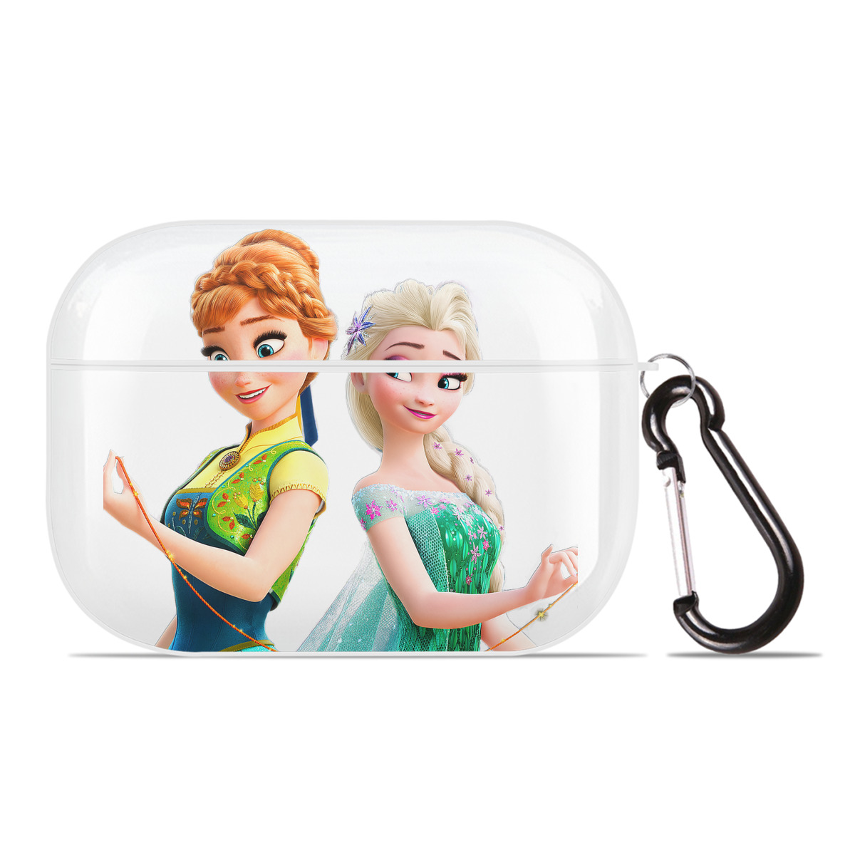 （画像用） アナと雪の女王 アンナ エルサ Frozen Anna Elsa 【AirPods Pro用】ハードシェル保護ケース 耐衝撃・防指紋・カラビナ付き商品仕様