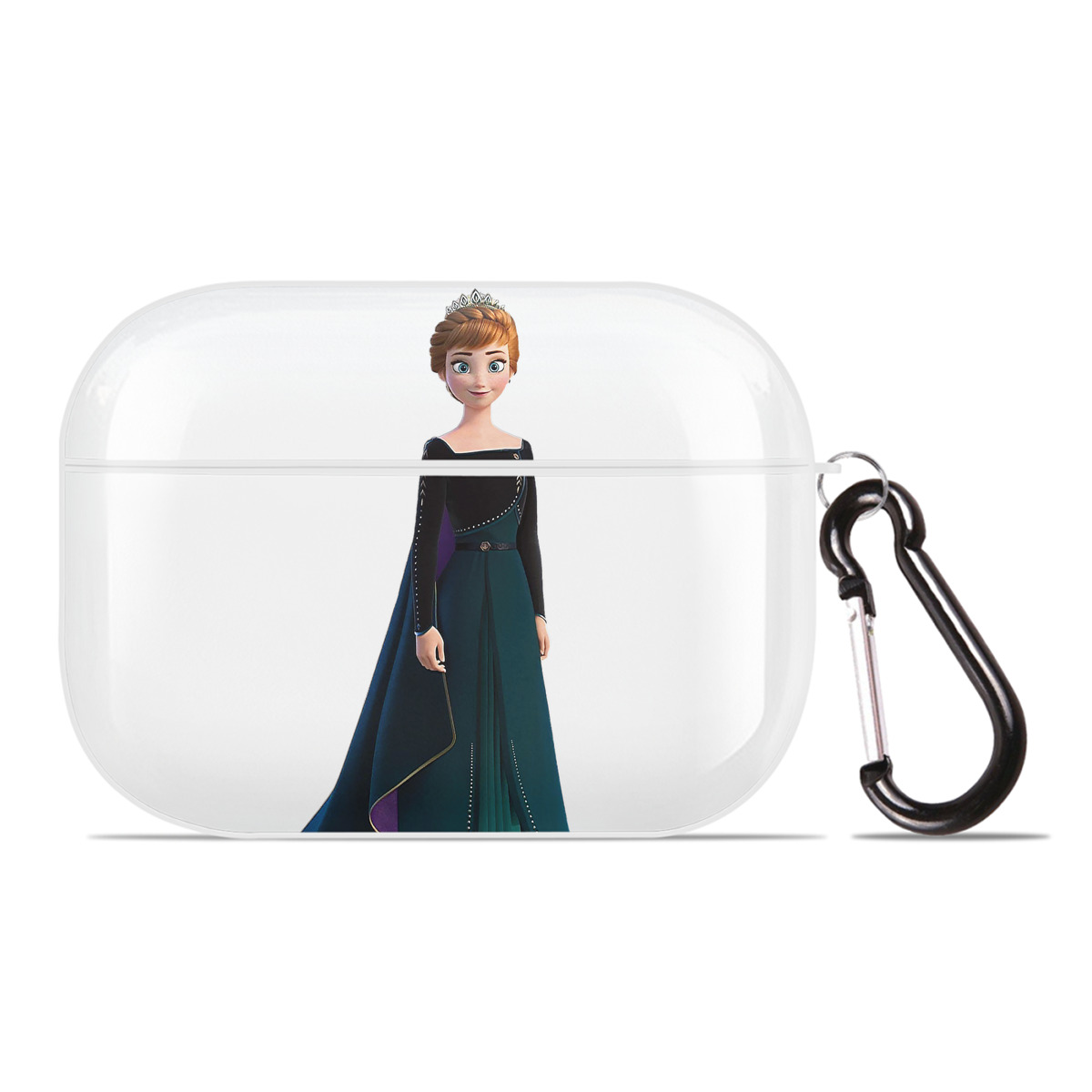 （画像用） アナと雪の女王 アンナ エルサ Frozen Anna Elsa 【AirPods Pro用】ハードシェル保護ケース 耐衝撃・防指紋・カラビナ付き商品仕様