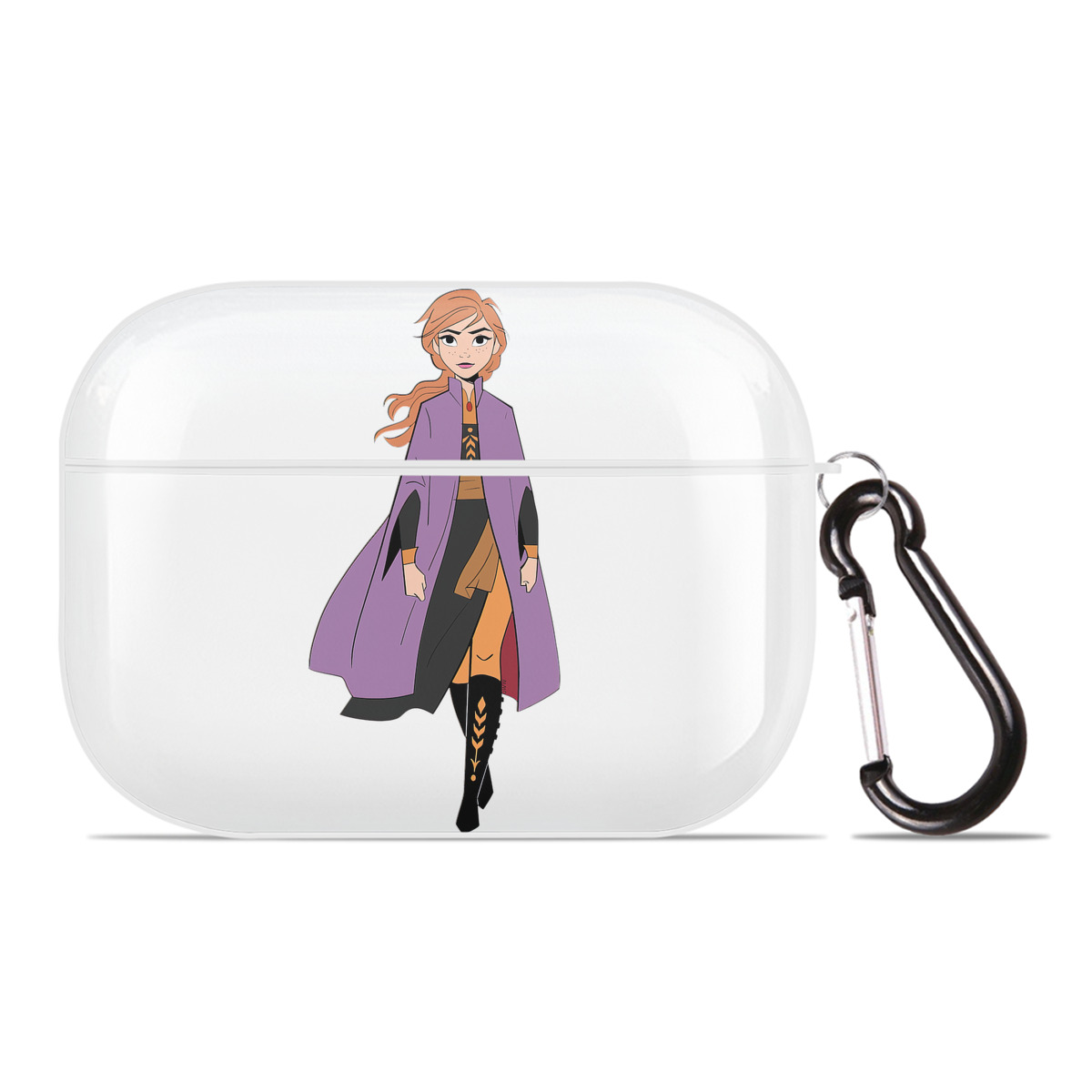 （画像用） アナと雪の女王 アンナ エルサ Frozen Anna Elsa 【AirPods Pro用】ハードシェル保護ケース 耐衝撃・防指紋・カラビナ付き商品仕様