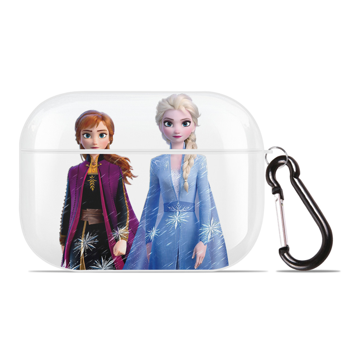 （画像用） アナと雪の女王 アンナ エルサ Frozen Anna Elsa 【AirPods Pro用】ハードシェル保護ケース 耐衝撃・防指紋・カラビナ付き商品仕様