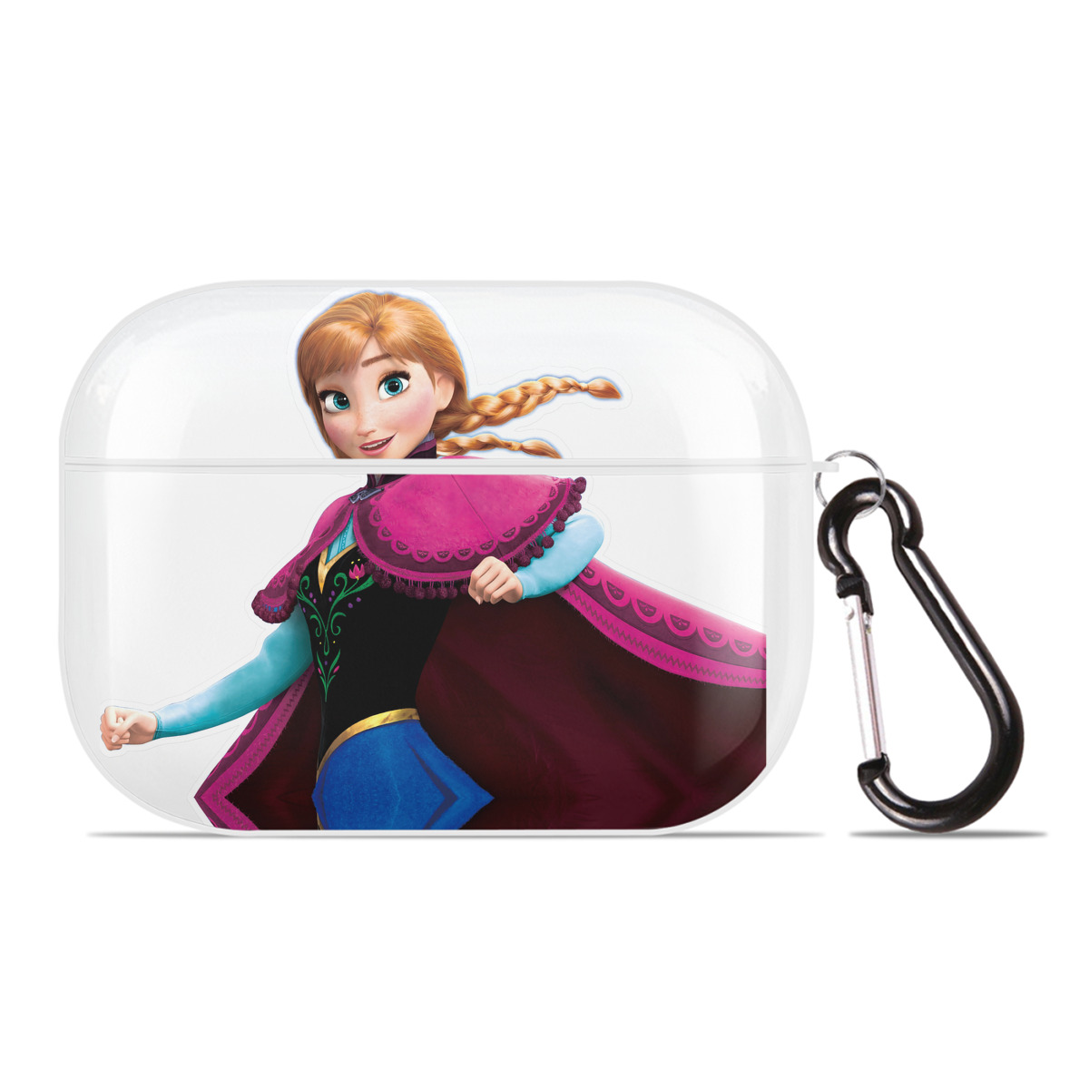 （画像用） アナと雪の女王 アンナ エルサ Frozen Anna Elsa 【AirPods Pro用】ハードシェル保護ケース 耐衝撃・防指紋・カラビナ付き商品仕様